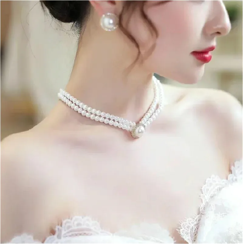White Imitation Pearl set sold by TheShadic Jewels product image thumbnail 2