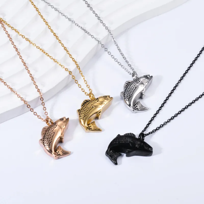 Fish Urn Cremation Necklace sold by TheShadic Jewels
