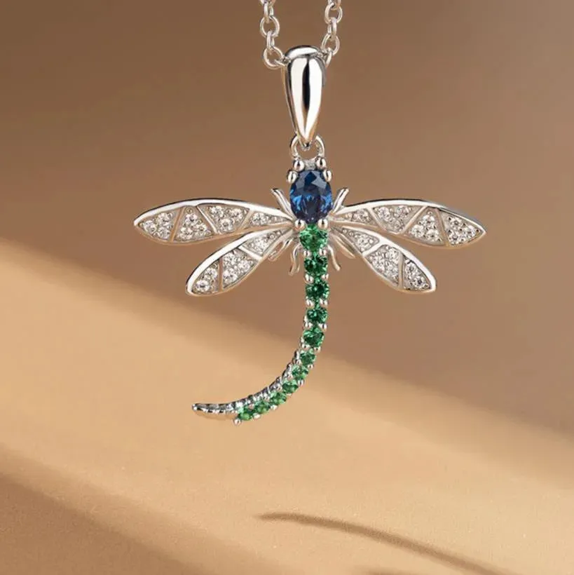 Dragonfly Pendant Necklace sold by TheShadic Jewels