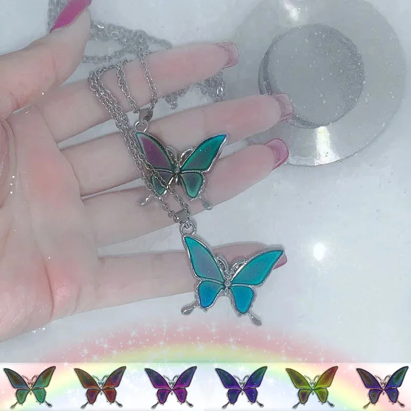 Color-Changing Butterfly Gemstone Necklace sold by TheShadic Jewels product image thumbnail 2