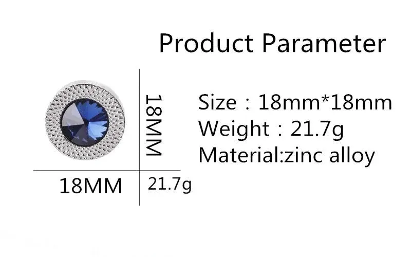 Blue Crystal Cone Cufflinks sold by TheShadic Jewels product image thumbnail 3