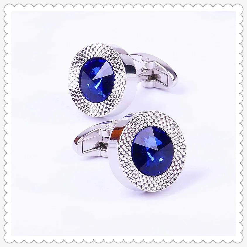 Blue Crystal Cone Cufflinks sold by TheShadic Jewels product image thumbnail 2