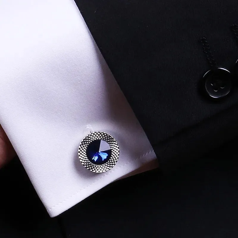 Blue Crystal Cone Cufflinks sold by TheShadic Jewels product image thumbnail 4
