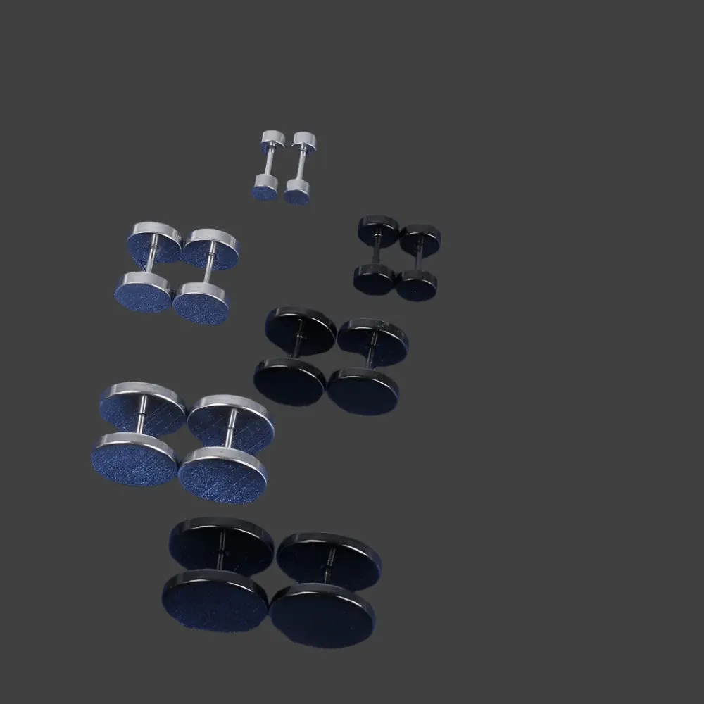 Barbell Gothic Stud Earrings sold by TheShadic Jewels product image thumbnail 2