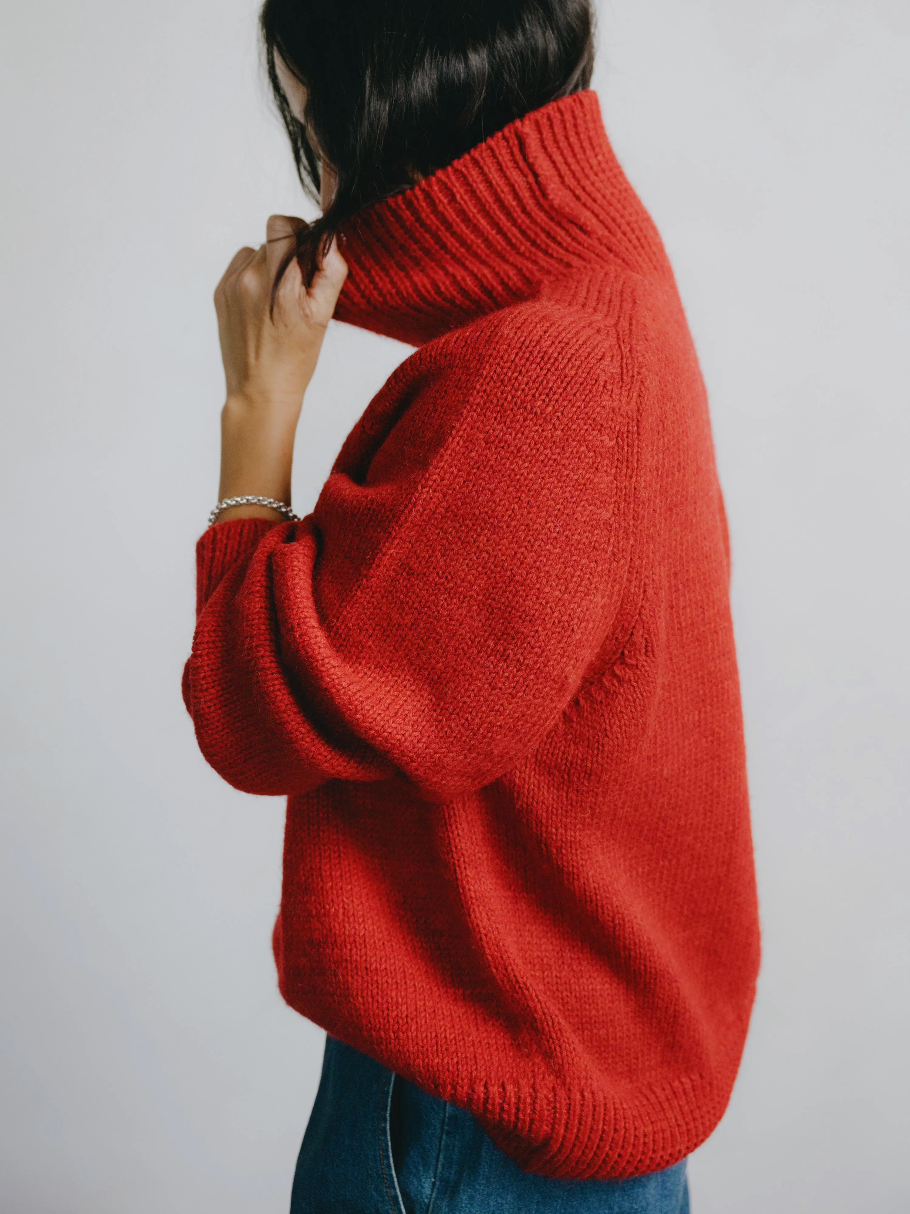 Rue Turtleneck, Alpaca Wool, Tomato sold by Ozma product image thumbnail 3