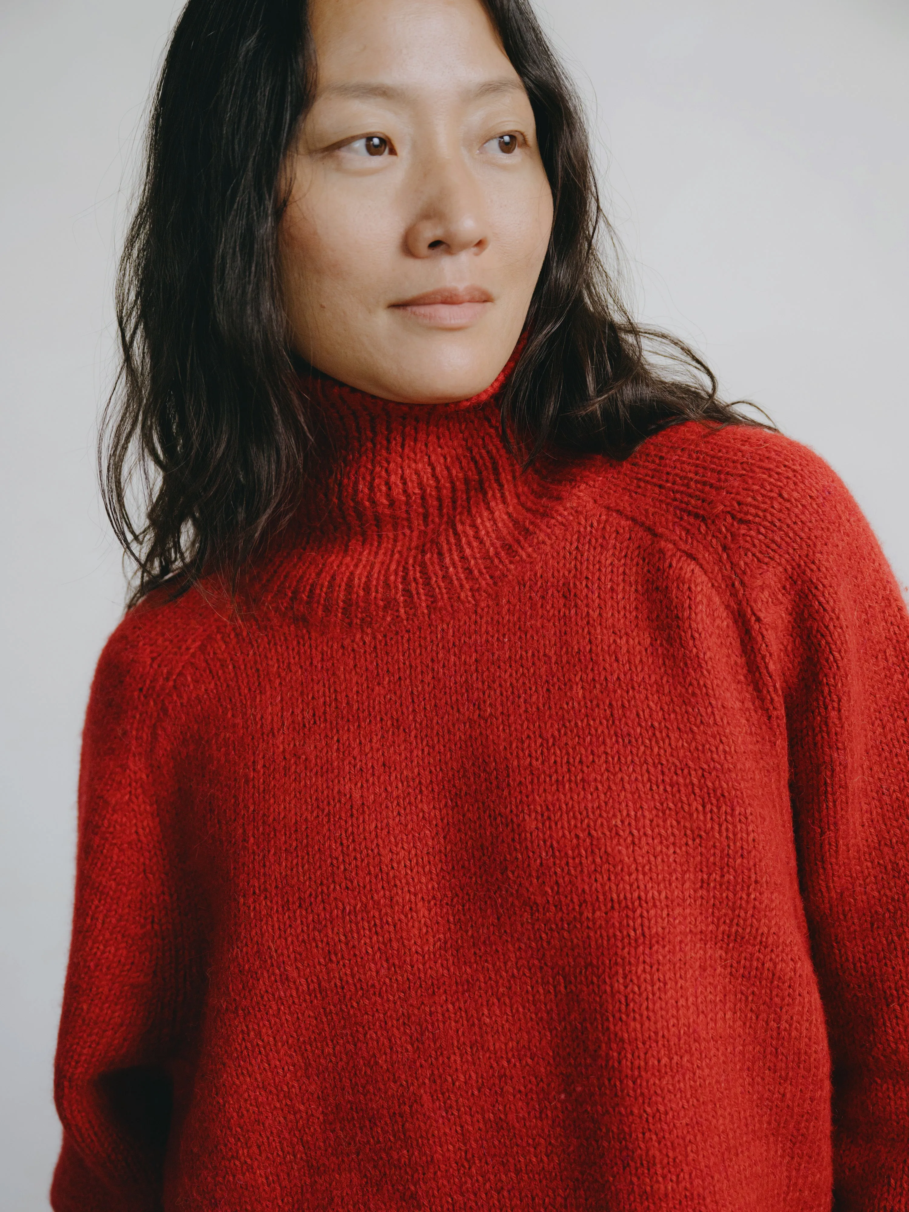 Rue Turtleneck, Alpaca Wool, Tomato sold by Ozma product image thumbnail 2
