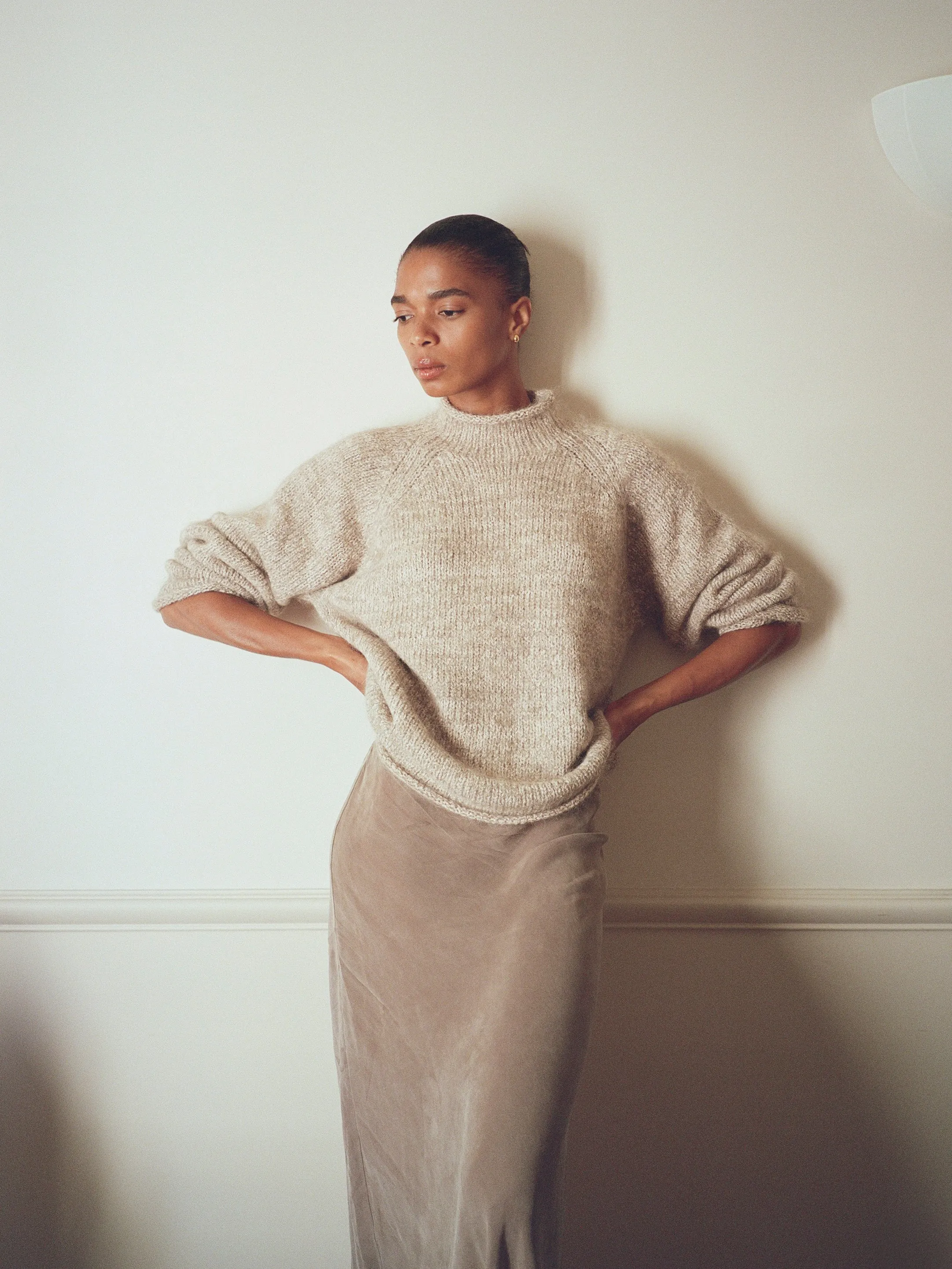 Lana Sweater, Suri Bouclé, Marled Ash sold by Ozma product image thumbnail 5