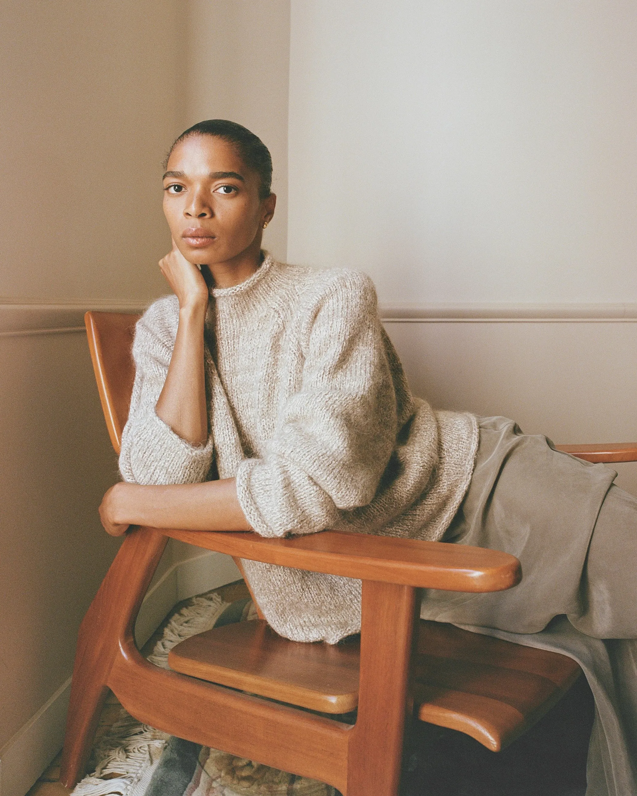 Lana Sweater, Suri Bouclé, Marled Ash sold by Ozma product image thumbnail 2