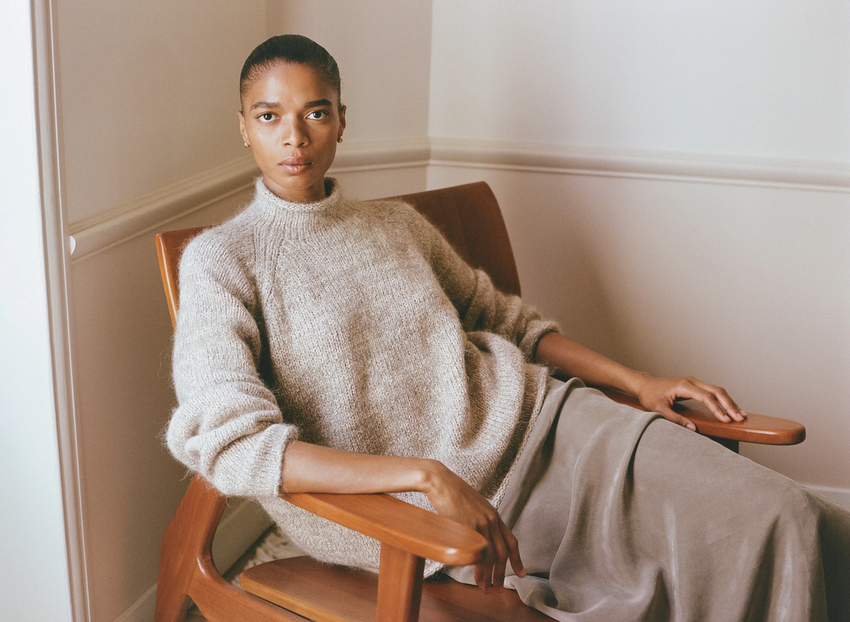 Lana Sweater, Suri Bouclé, Marled Ash sold by Ozma product image thumbnail 3