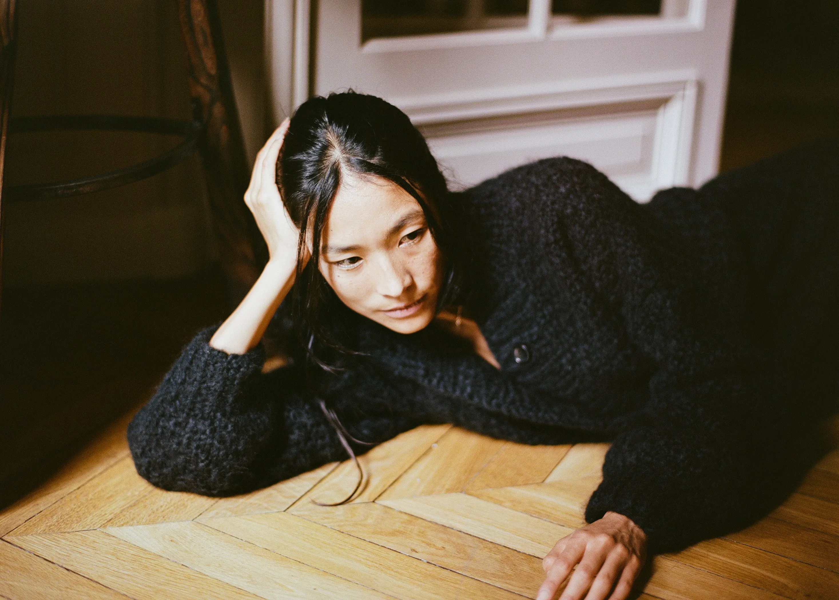 Bell Hand Knit Cardigan, Alpaca Blend, Black sold by Ozma product image thumbnail 2