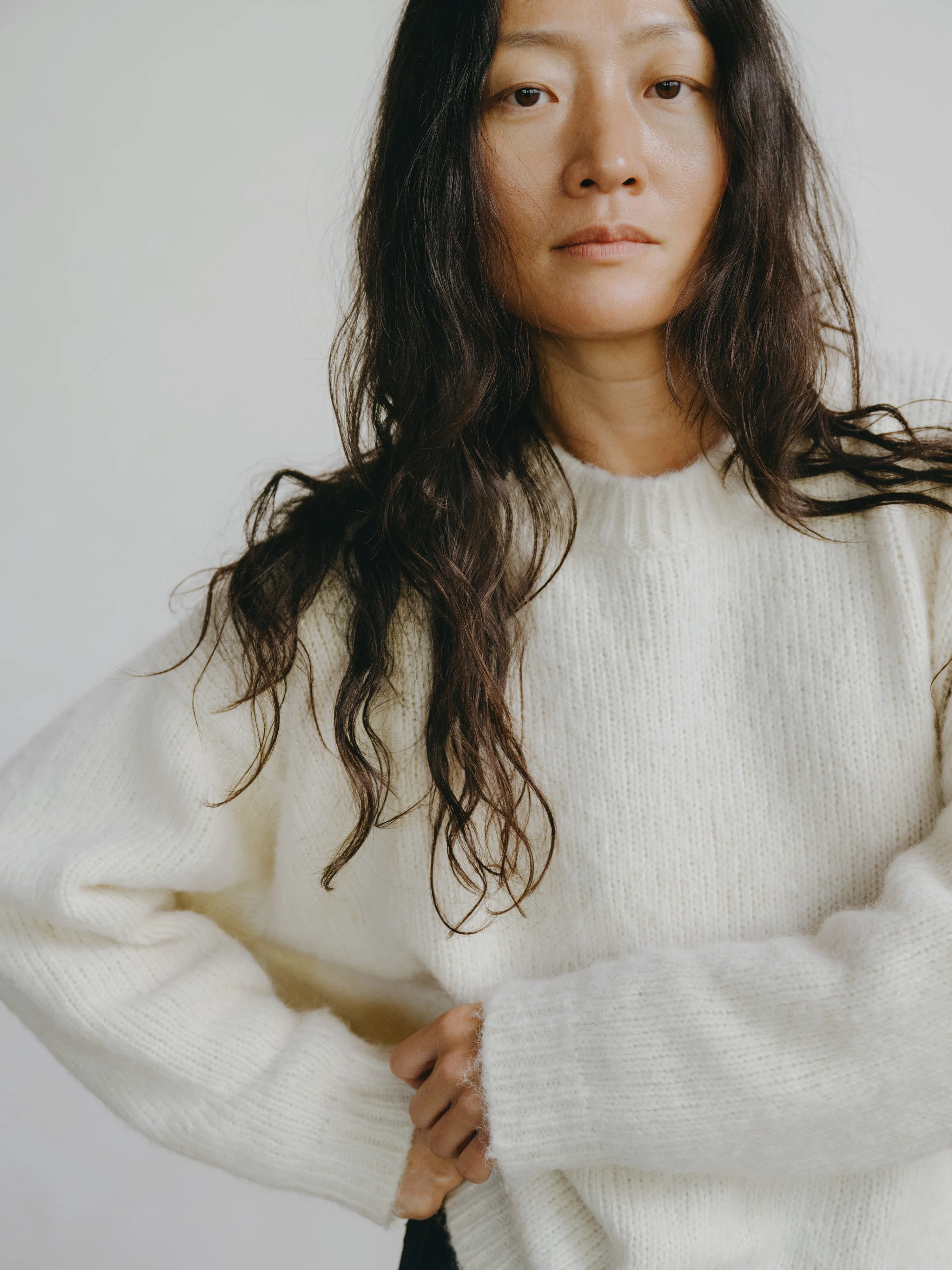 Chleo Crew, Alpaca Cotton, Cream sold by Ozma product image thumbnail 4