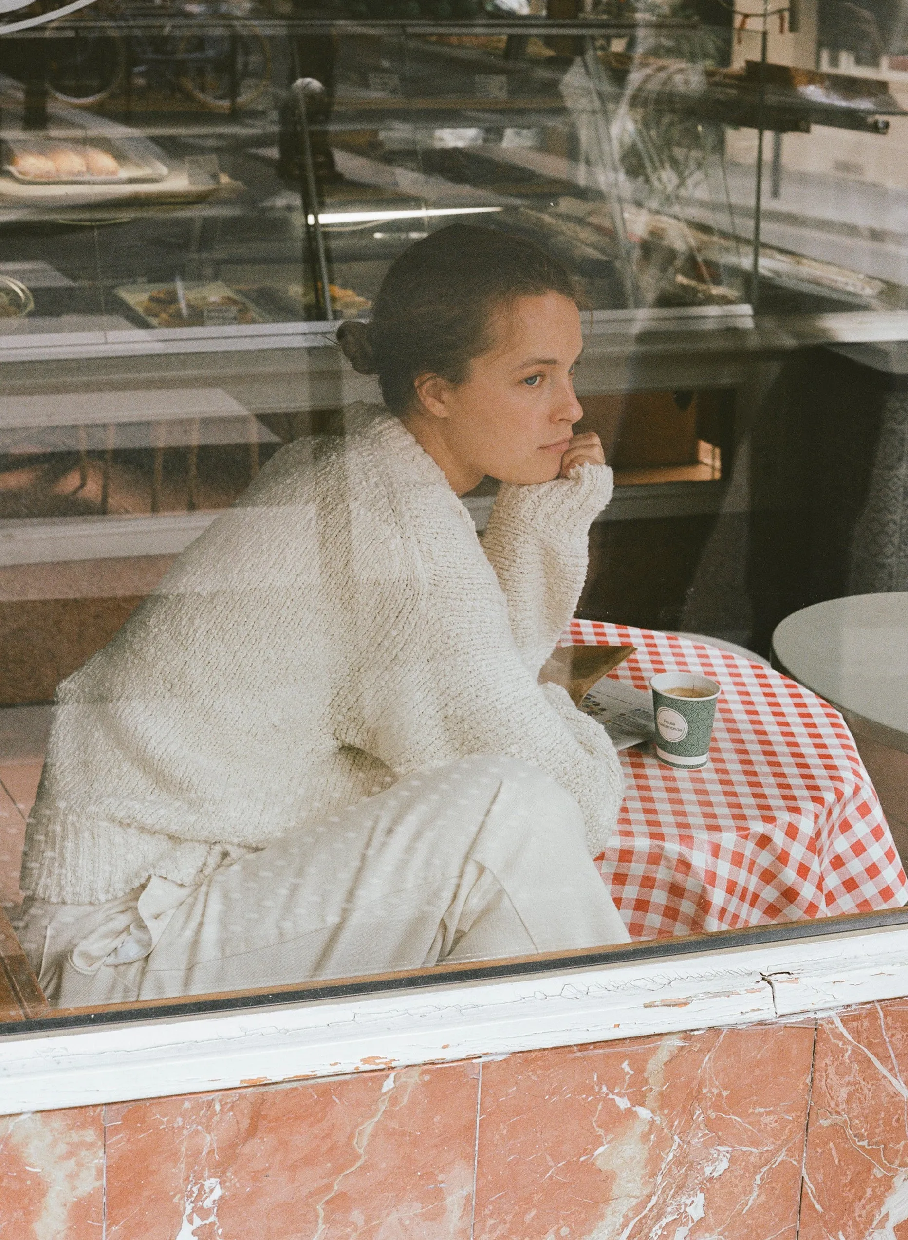 Dylan Sweater, Organic Cotton Bouclé, Ecru sold by Ozma product image thumbnail 3