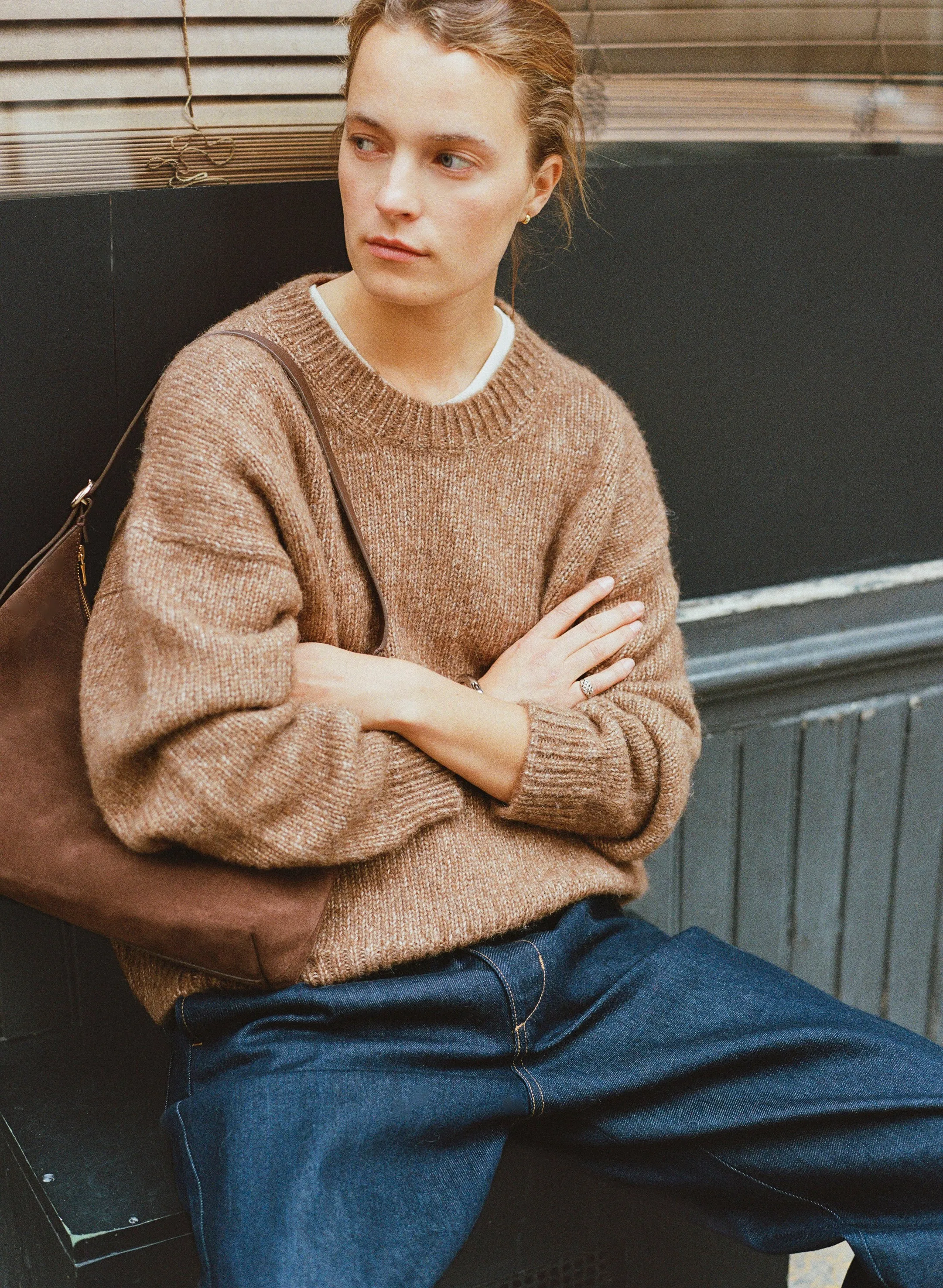 Chleo Crew, Alpaca Cotton, Maple sold by Ozma