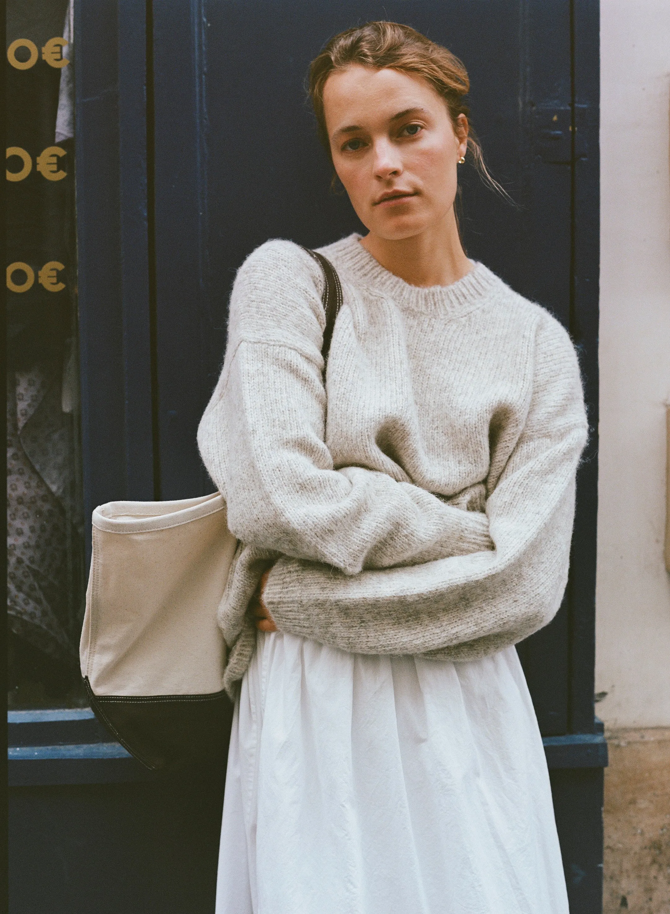 Chleo Crew, Alpaca Cotton, Fog sold by Ozma product image thumbnail 5