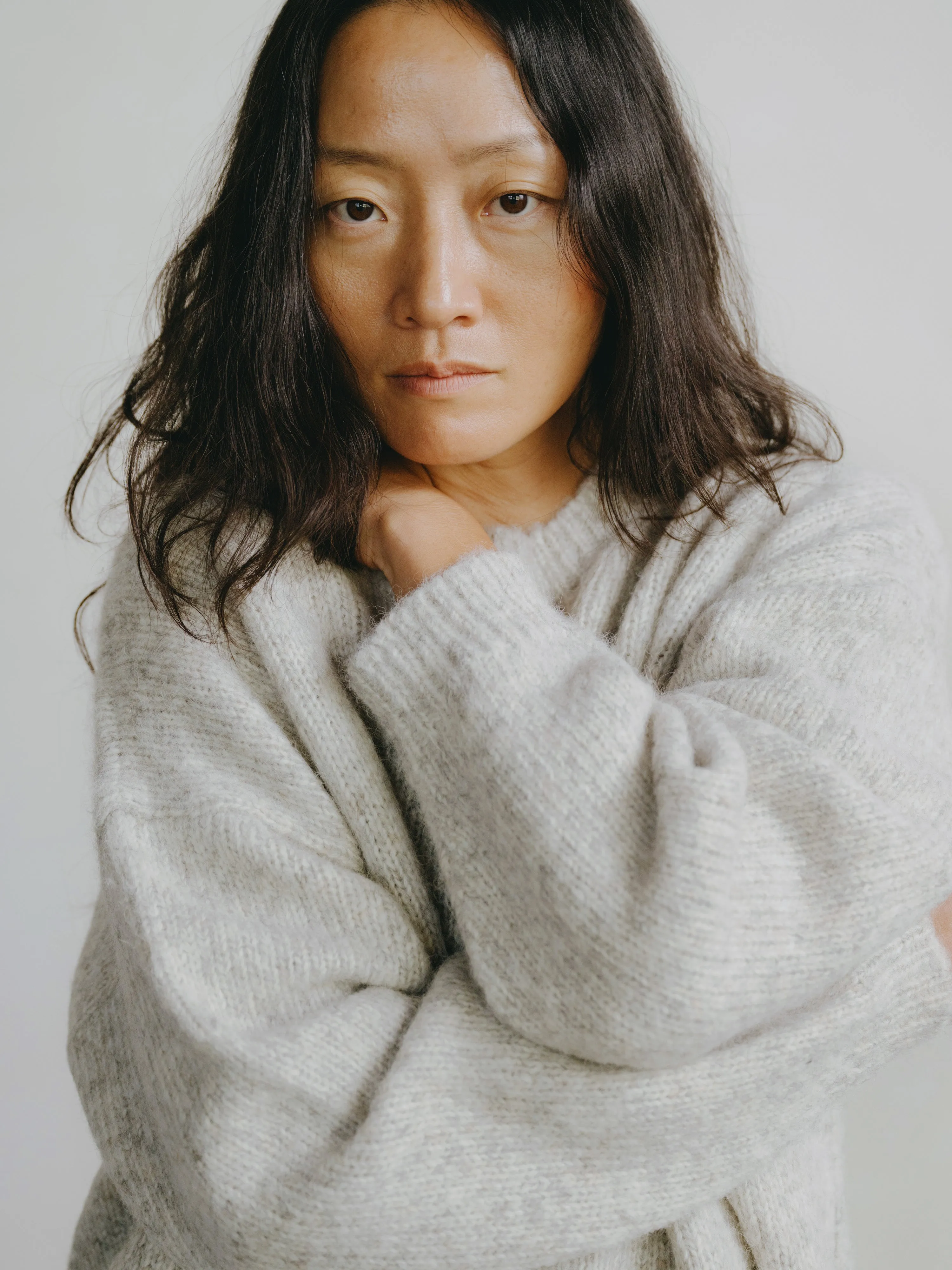 Chleo Crew, Alpaca Cotton, Fog sold by Ozma product image thumbnail 4