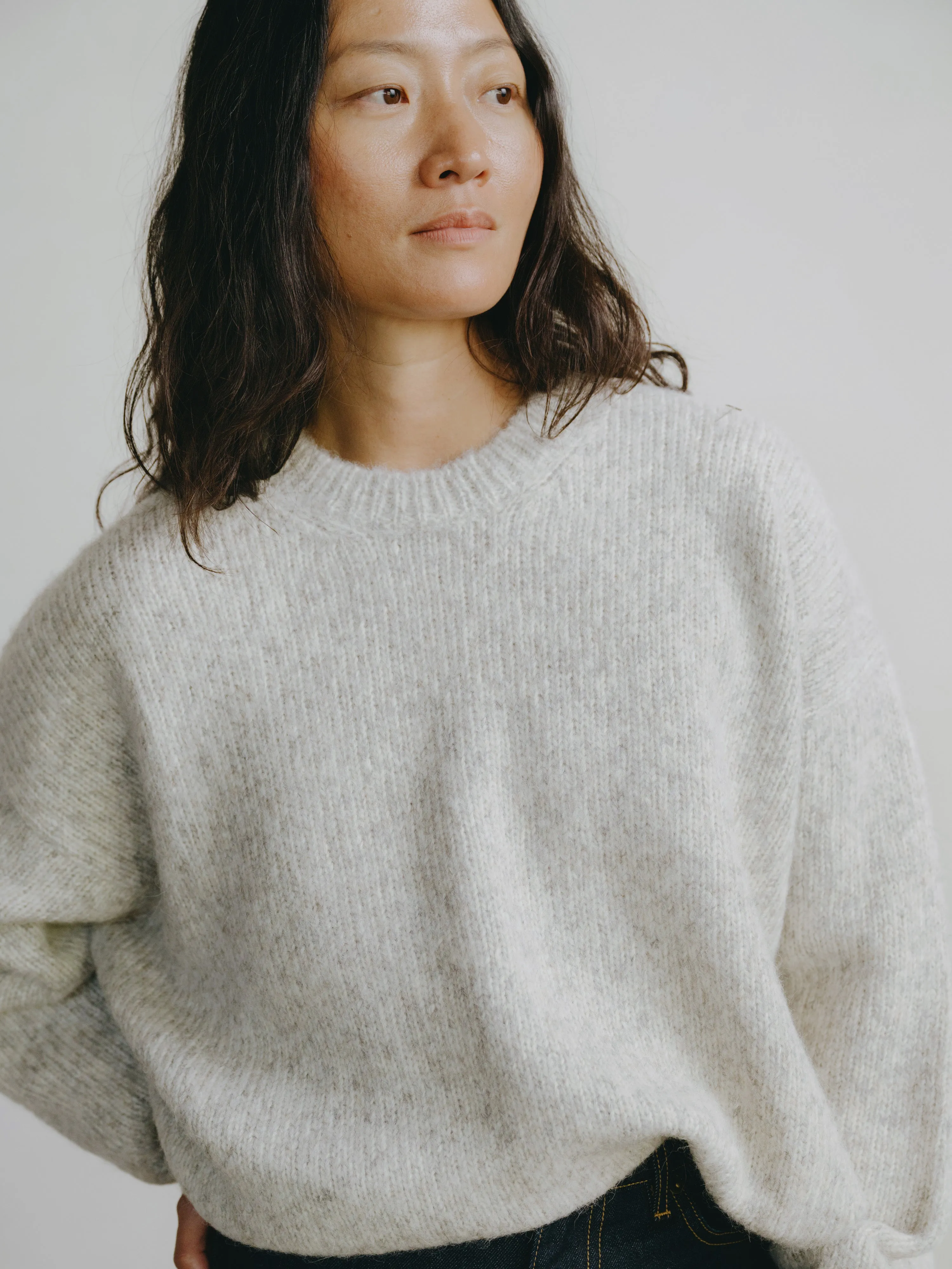 Chleo Crew, Alpaca Cotton, Fog sold by Ozma product image thumbnail 2