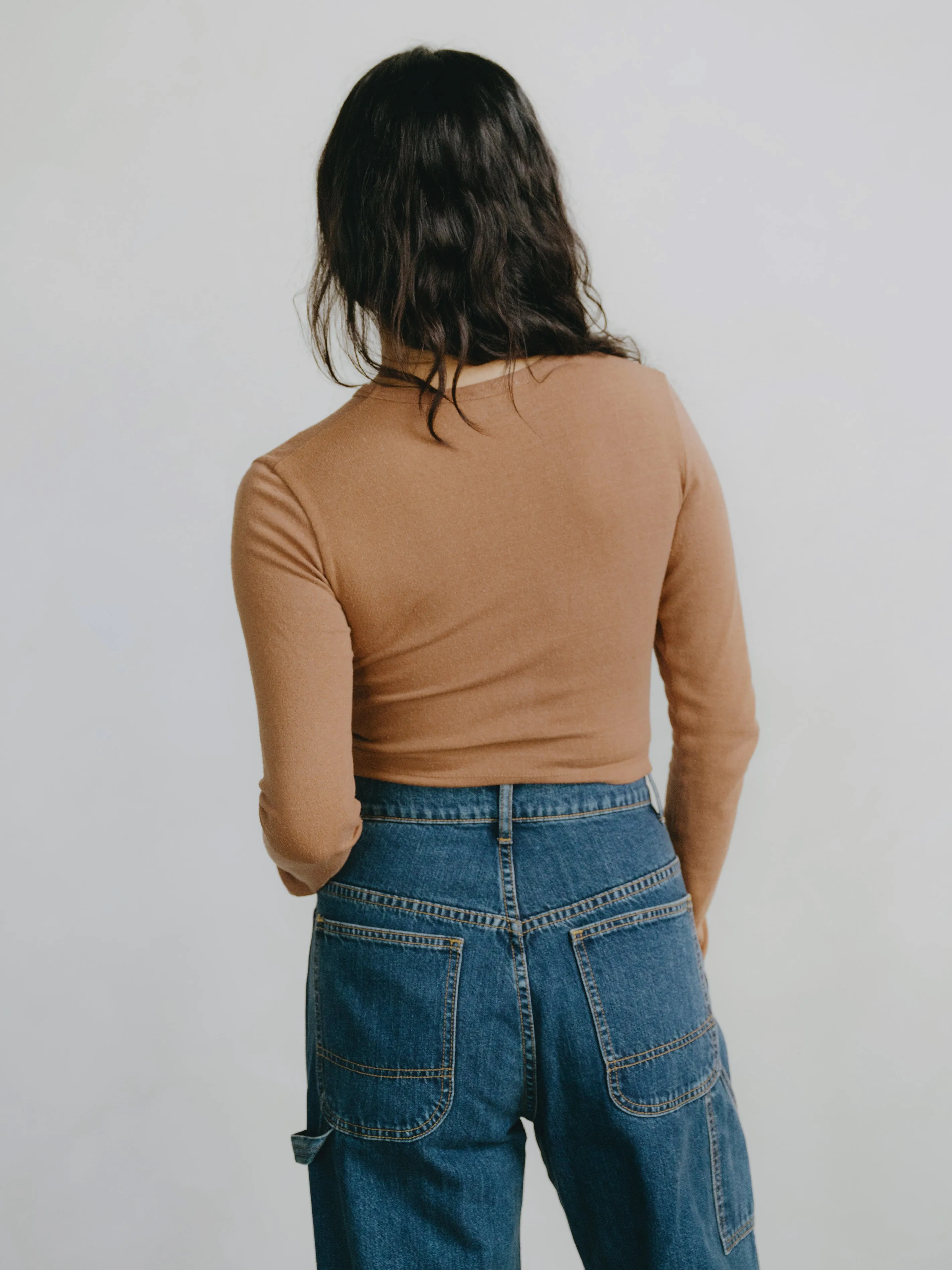 Lia Top, Regen Silk Noil Jersey, Terracotta sold by Ozma product image thumbnail 3