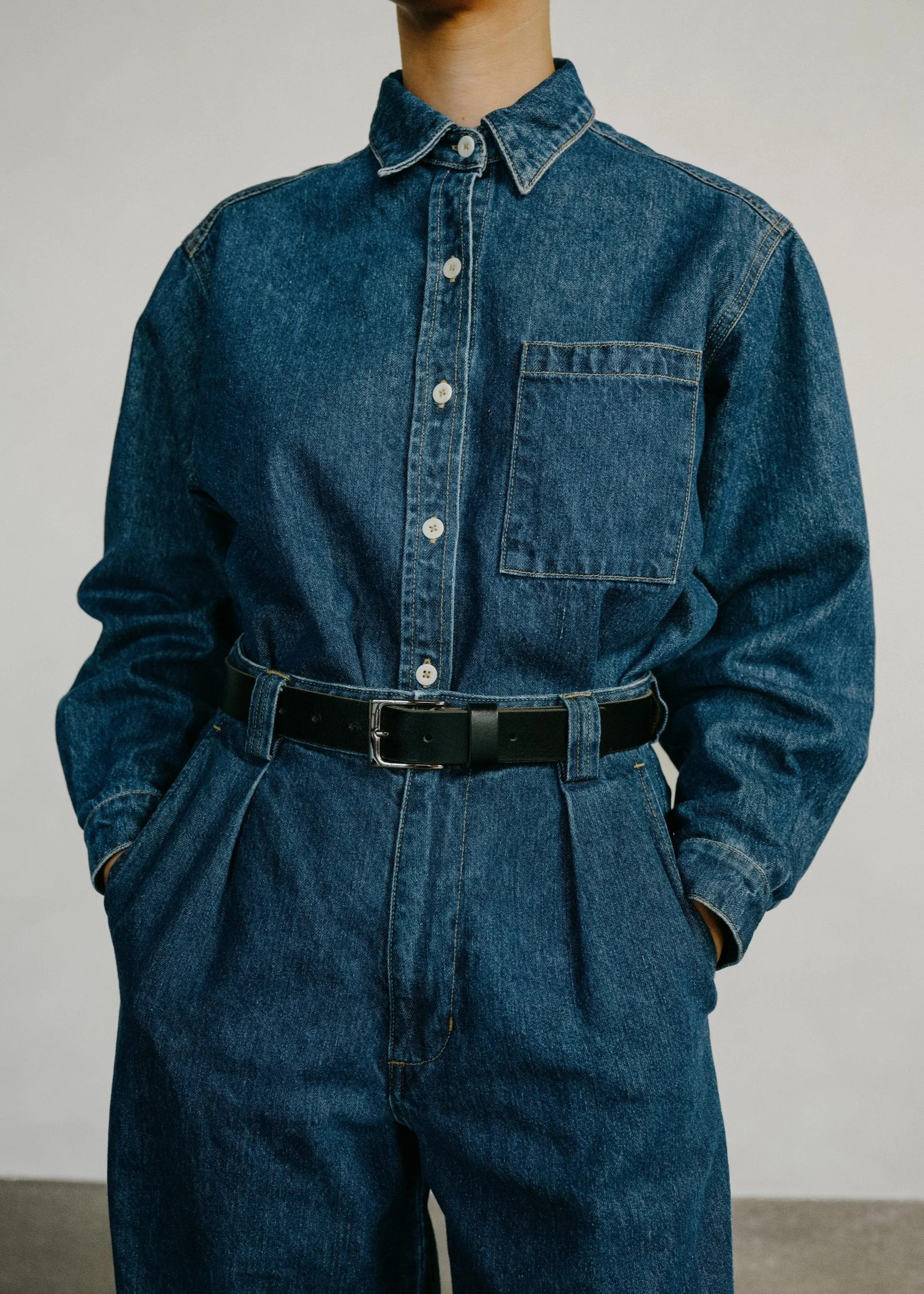 Wide Belt, Leather, Black sold by Ozma product image thumbnail 2