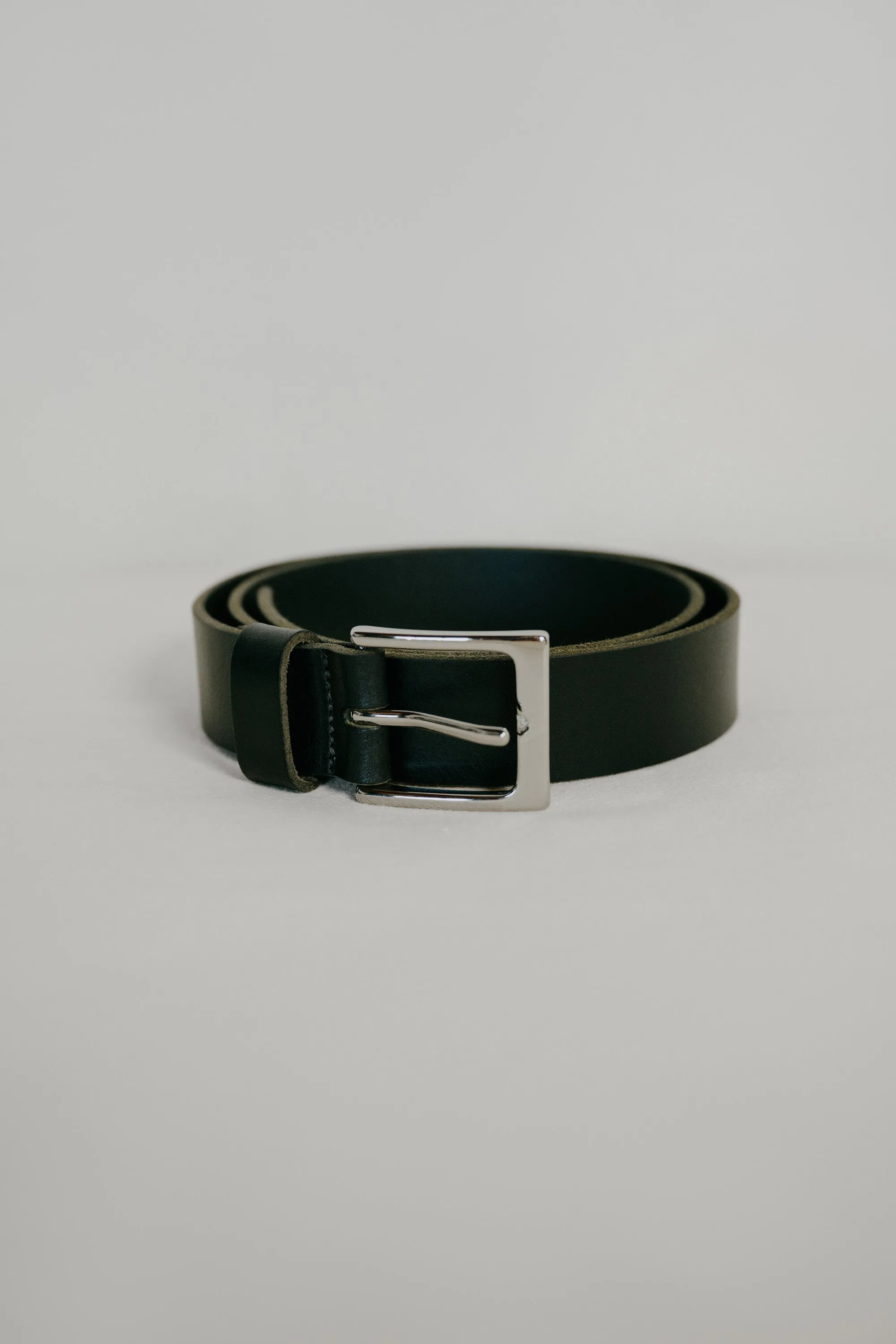 Wide Belt, Leather, Black sold by Ozma