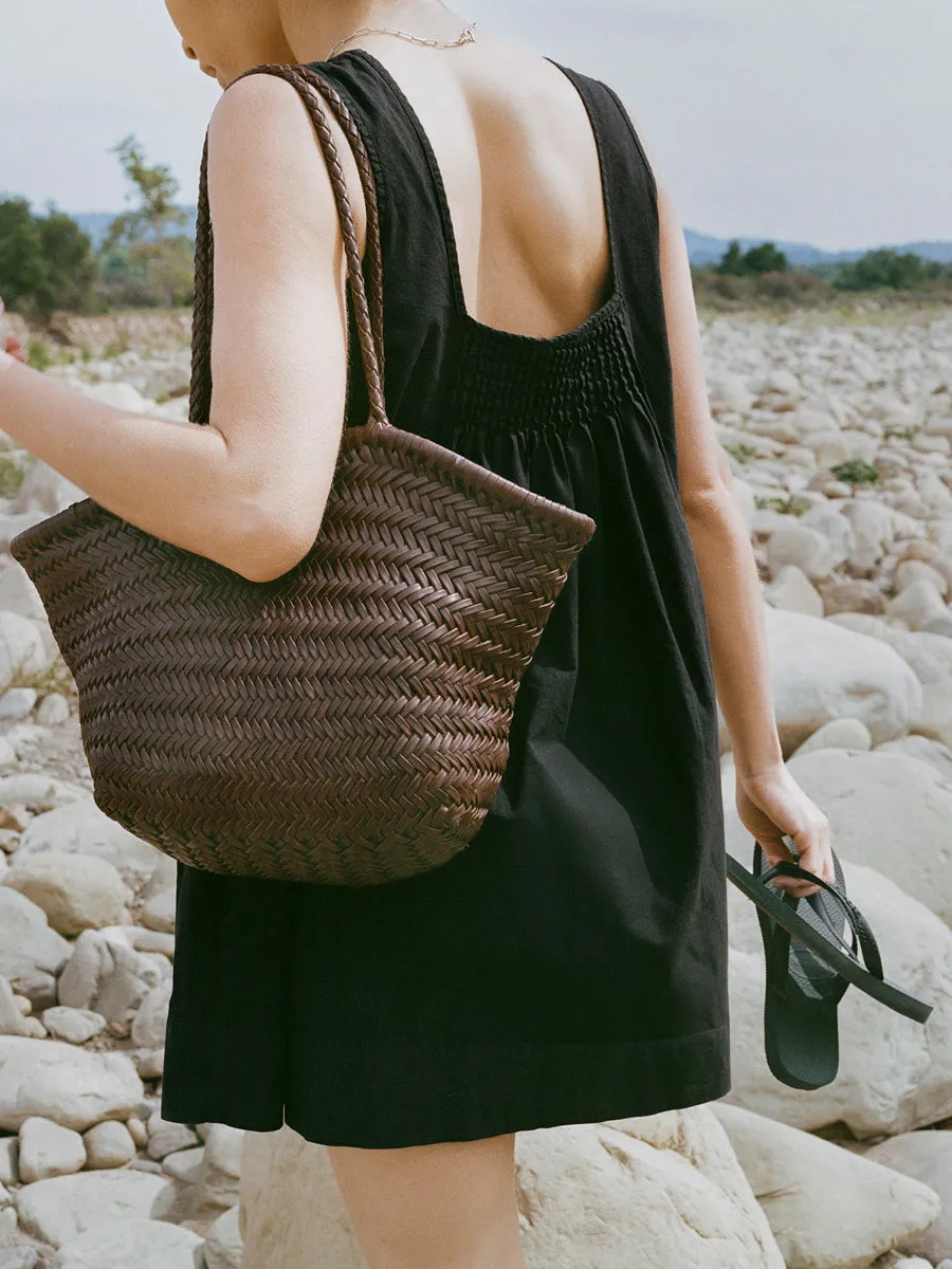 Milo Dress, Organic Batiste, Soft Black sold by Ozma