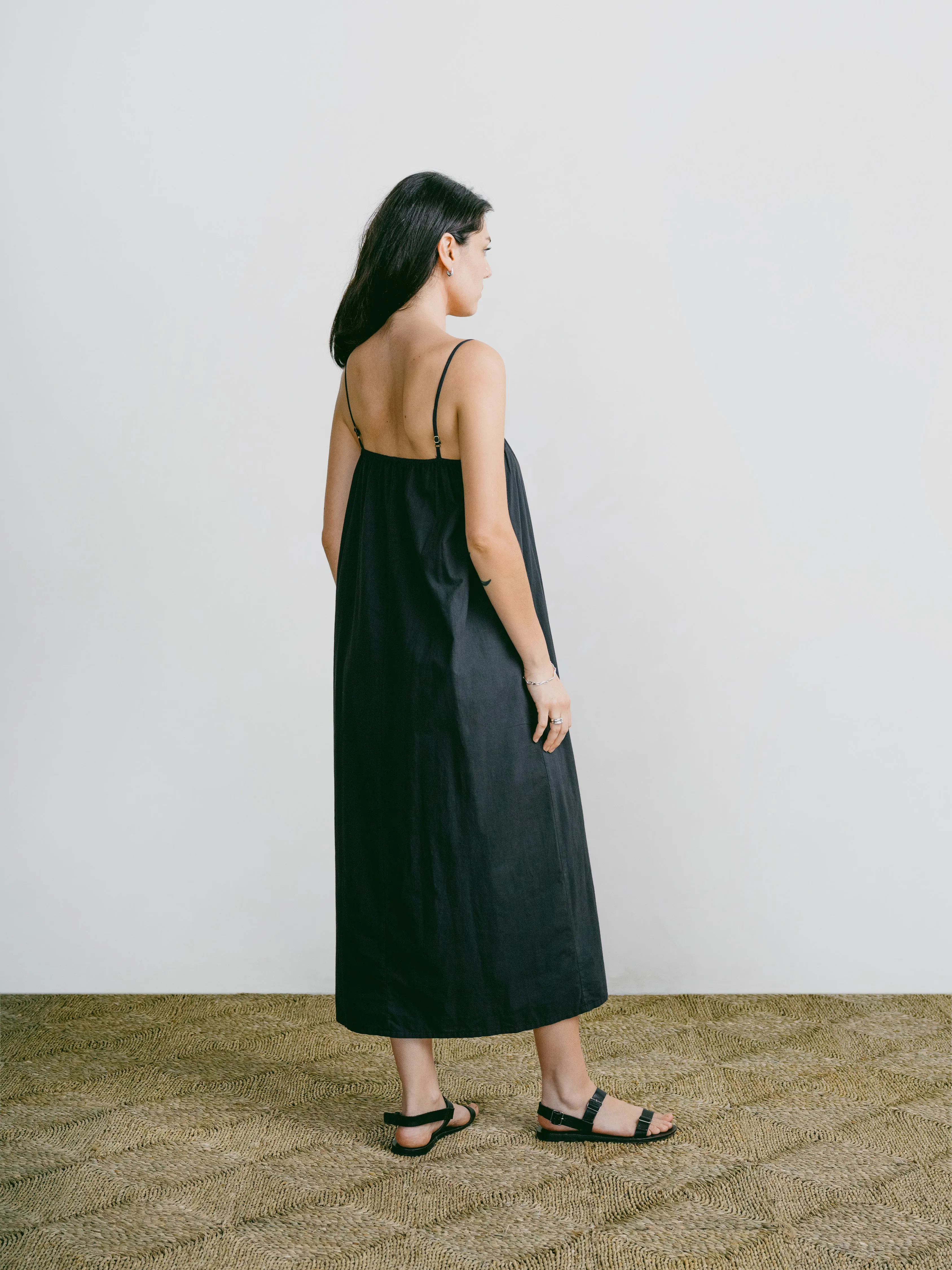 Marta Dress, Organic Batiste, Soft Black sold by Ozma product image thumbnail 3