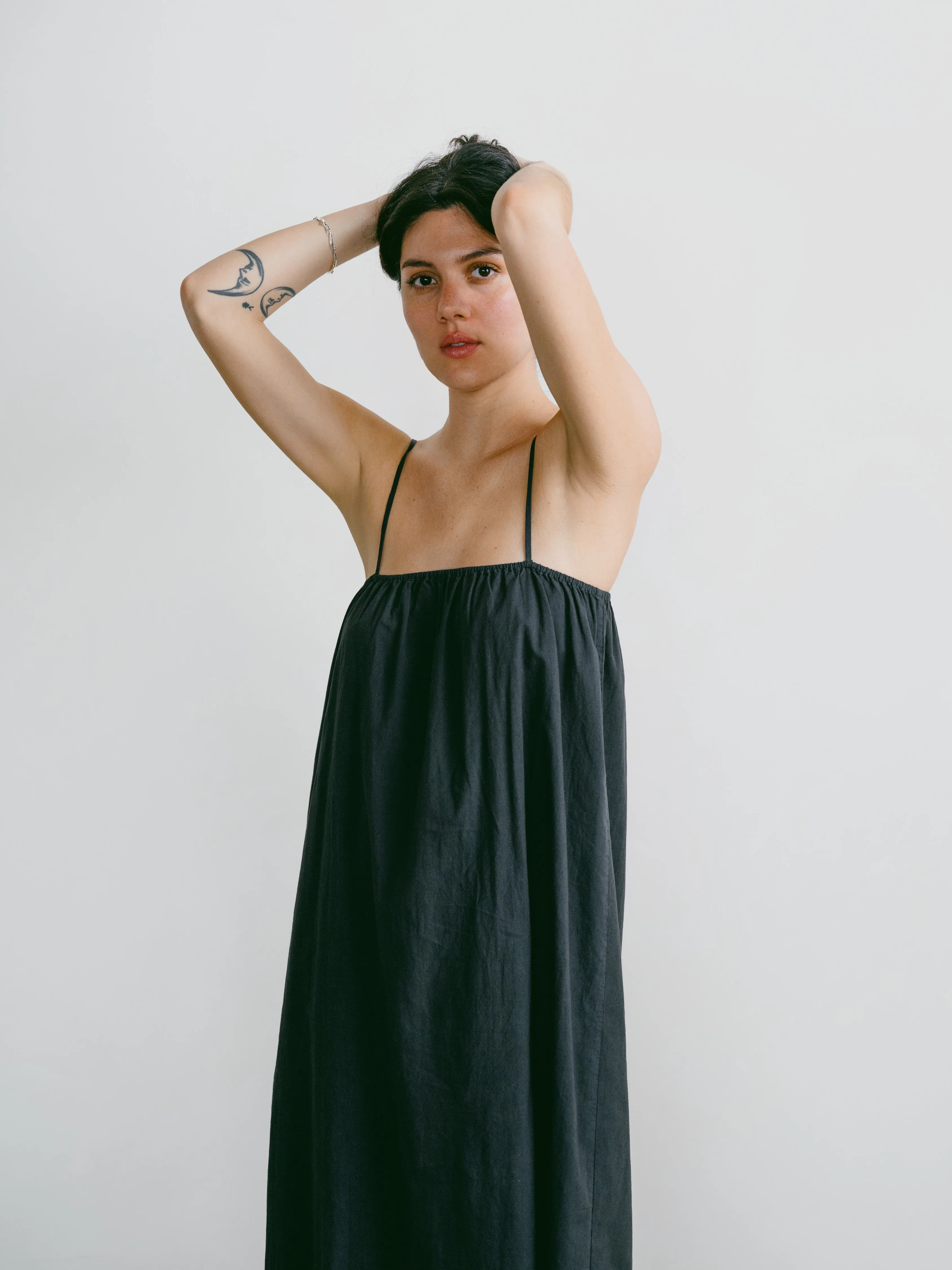 Marta Dress, Organic Batiste, Soft Black sold by Ozma product image thumbnail 4