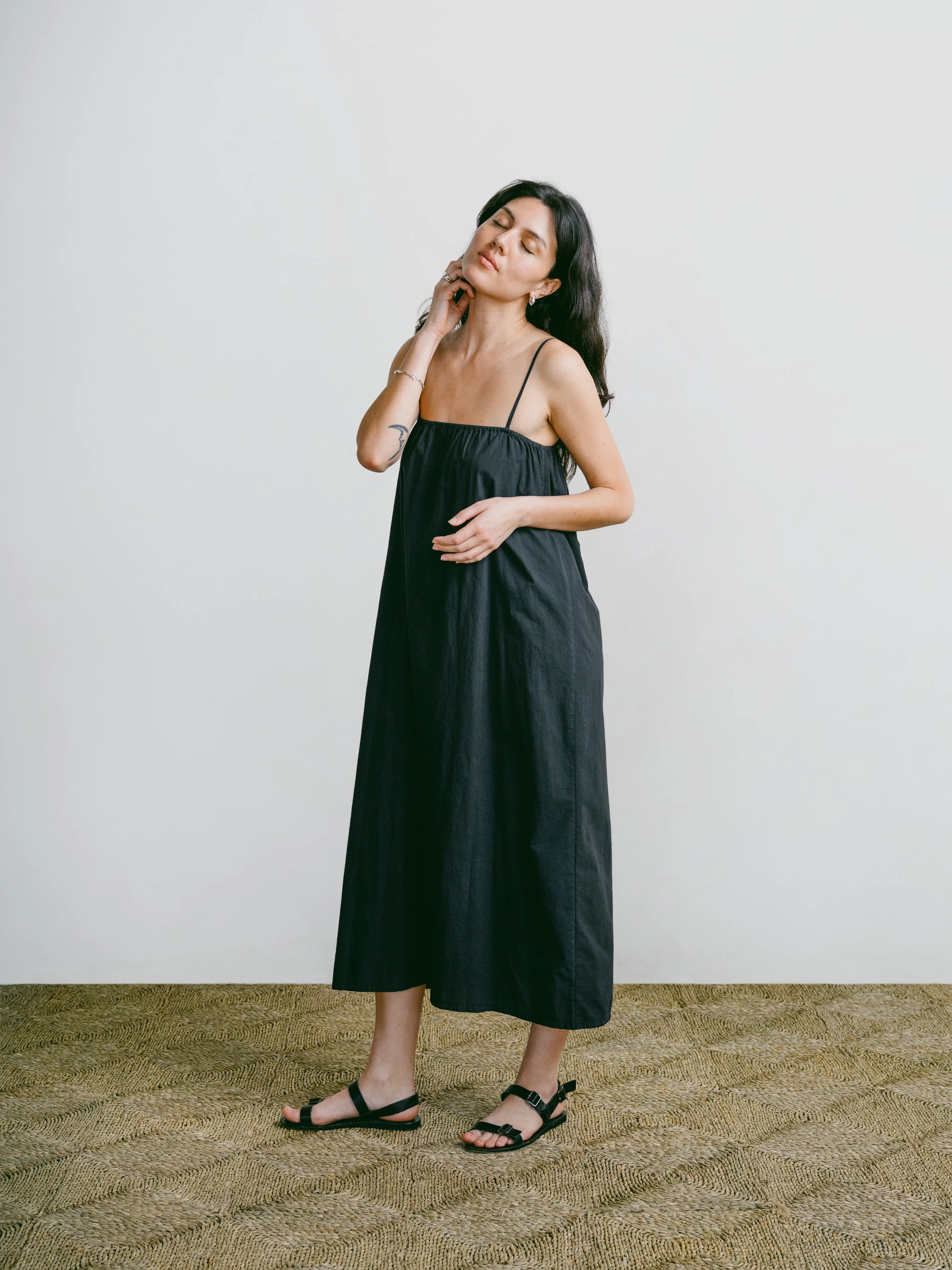 Marta Dress, Organic Batiste, Soft Black sold by Ozma product image thumbnail 2