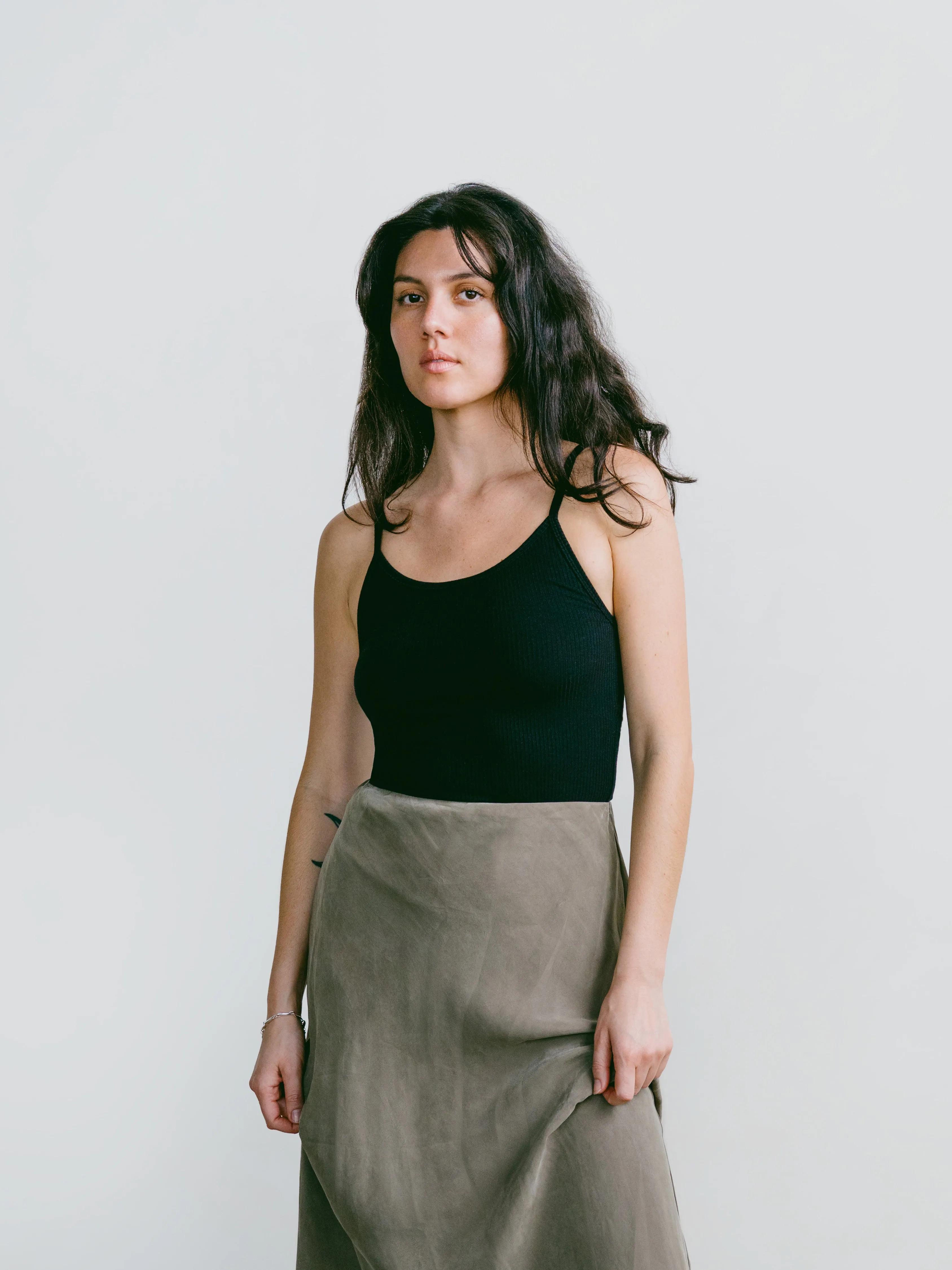 Baseline Cami, Tencel Rib, Black sold by Ozma product image thumbnail 4