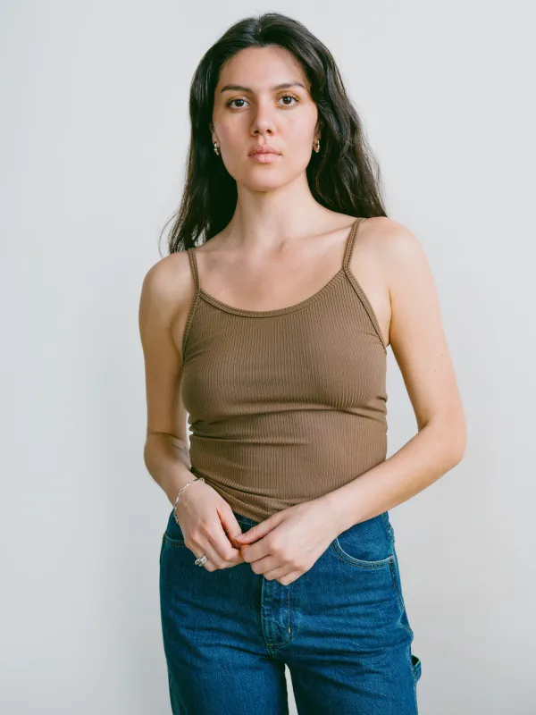 Baseline Cami, Tencel Rib, Cocoa sold by Ozma