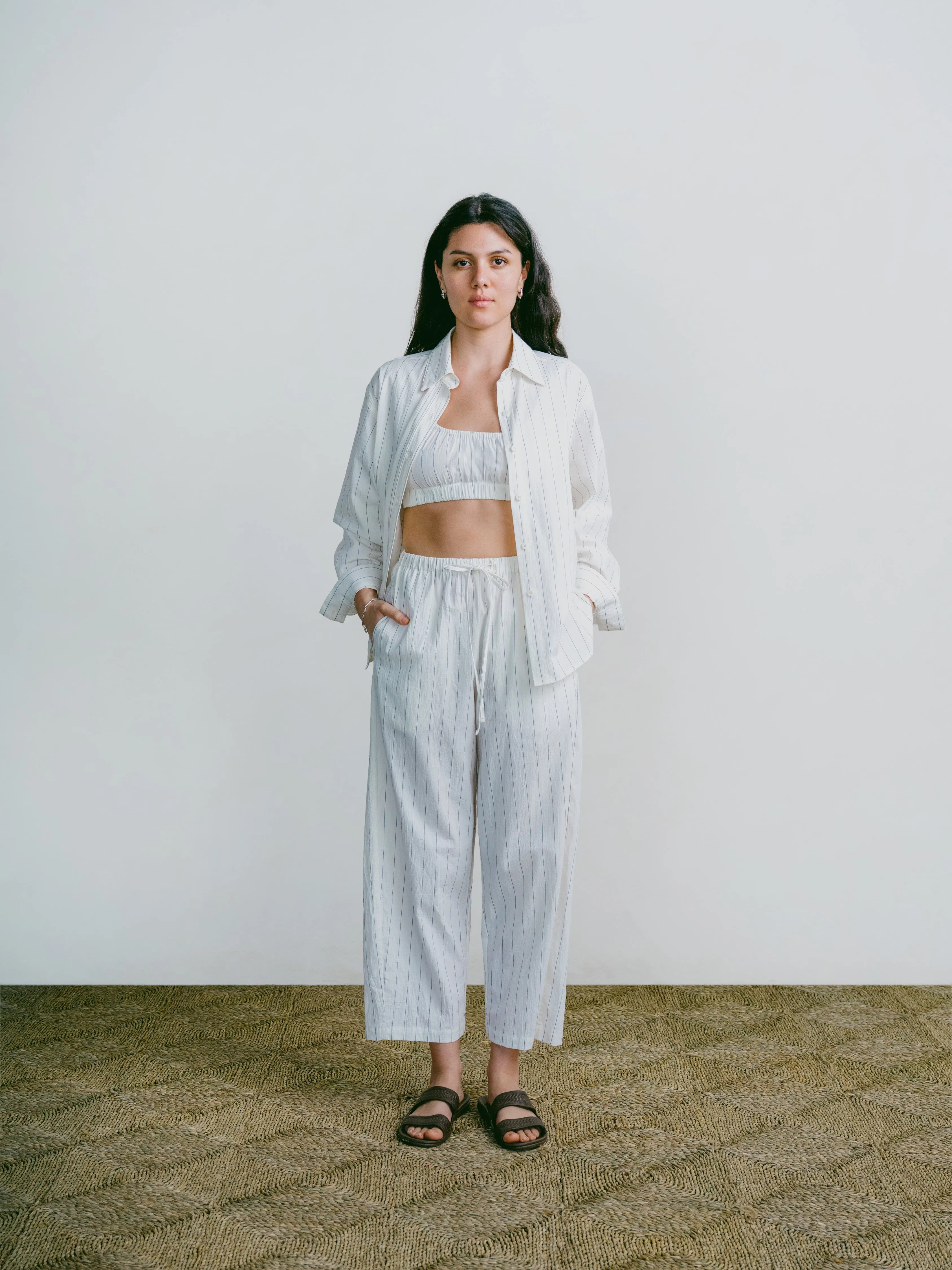 All Day Pant, Organic Japanese Cotton, Carolina Stripe sold by Ozma product image thumbnail 2