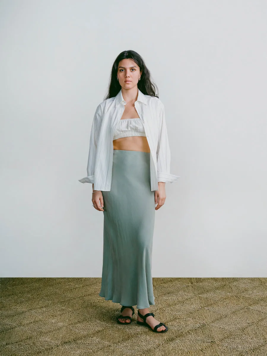 Harper Maxi Skirt, Japanese Cupro, Meadow sold by Ozma product image thumbnail 2