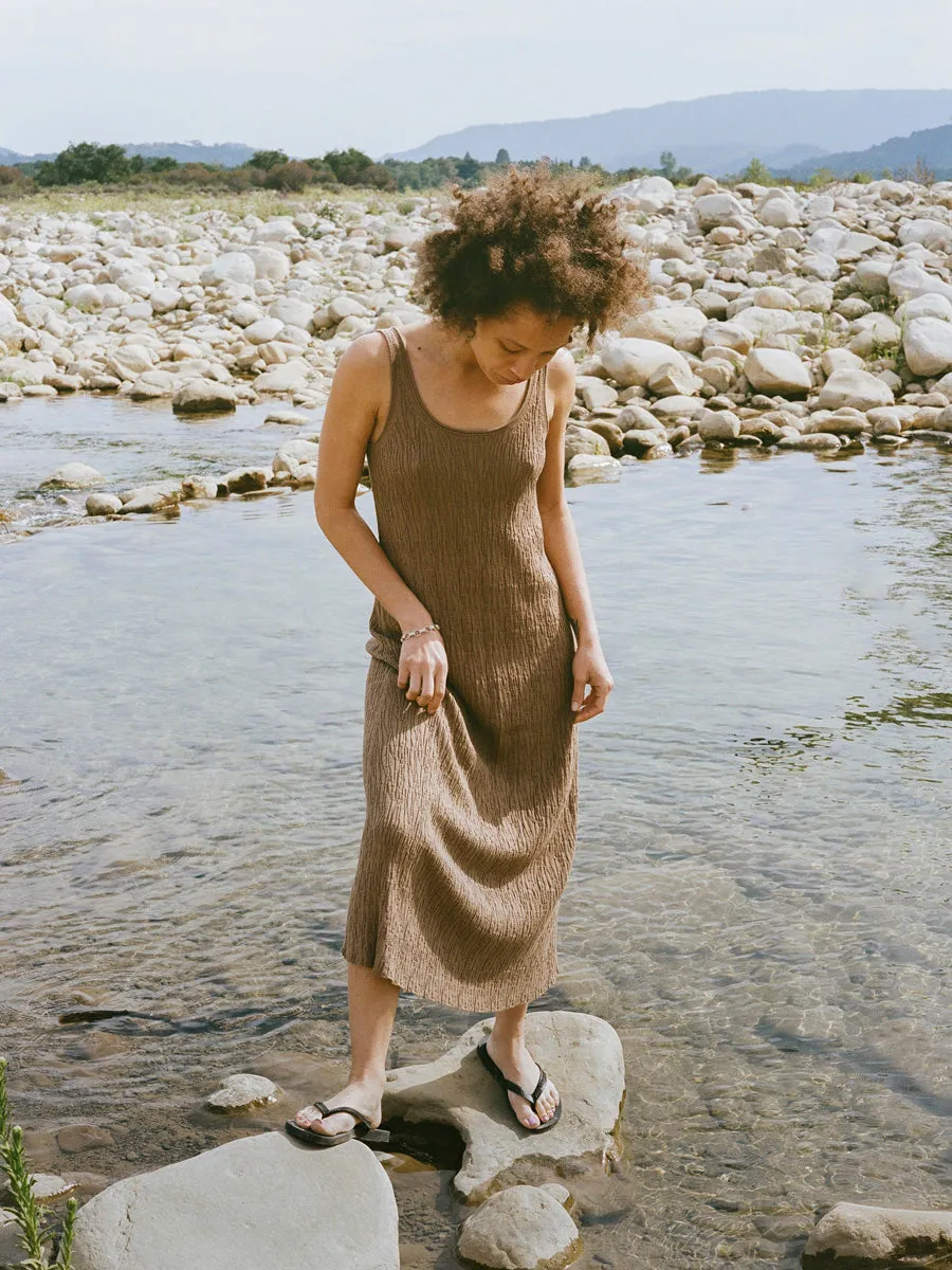 Elaina Dress, Organic Cotton Viscose, Cocoa sold by Ozma product image thumbnail 2