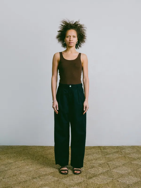 Poplin Field Pant, Organic Poplin, Black made by Ozma