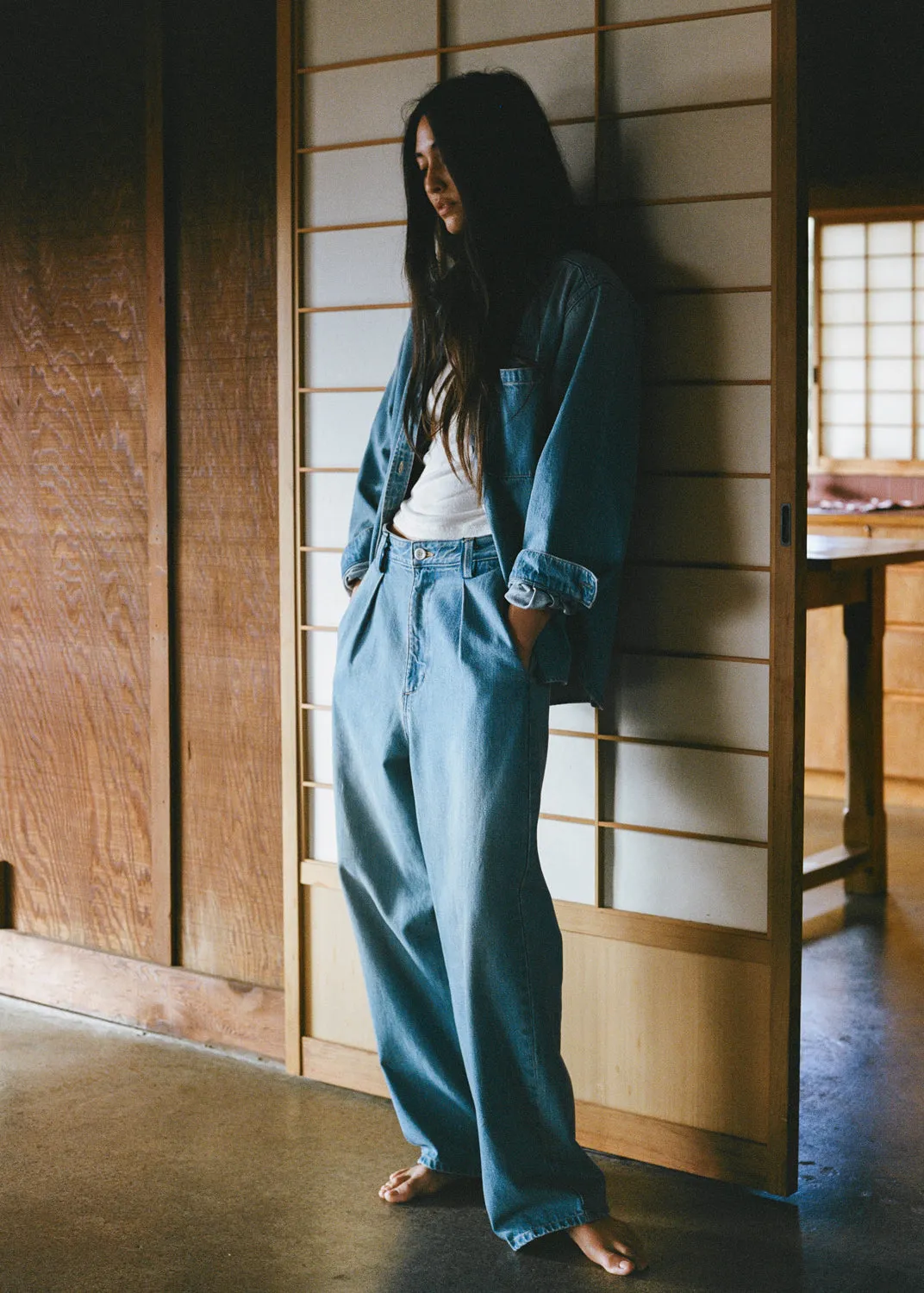 Field Pant, Tencel Denim, Vintage Light sold by Ozma