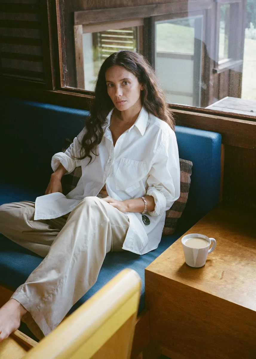 Marcie Shirt, Organic Poplin, Natural sold by Ozma product image thumbnail 2