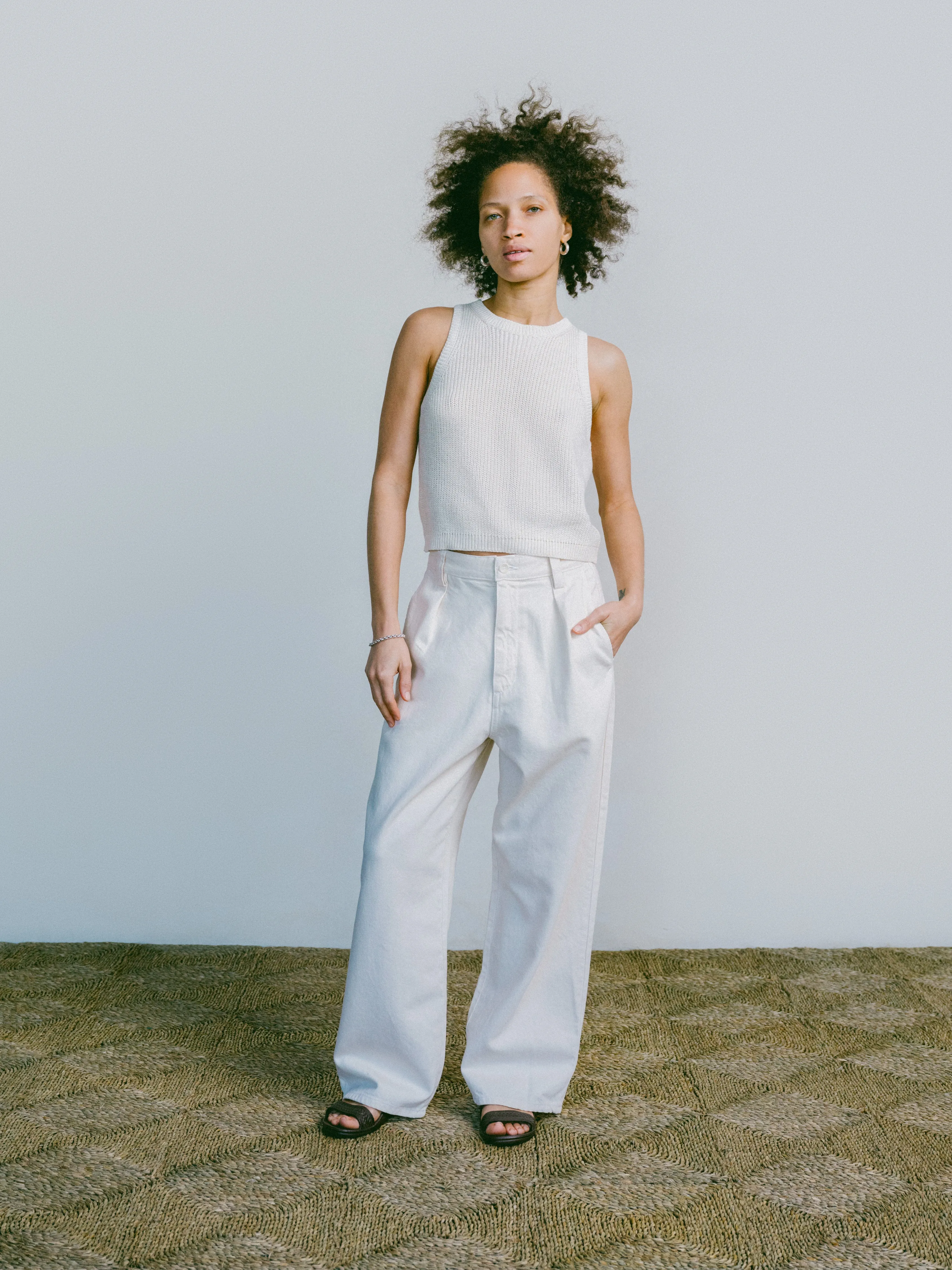 Mona Tank, Organic Cotton, Ecru sold by Ozma product image thumbnail 3