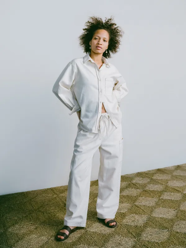 Shore Pant, Broken Twill, Putty sold by Ozma