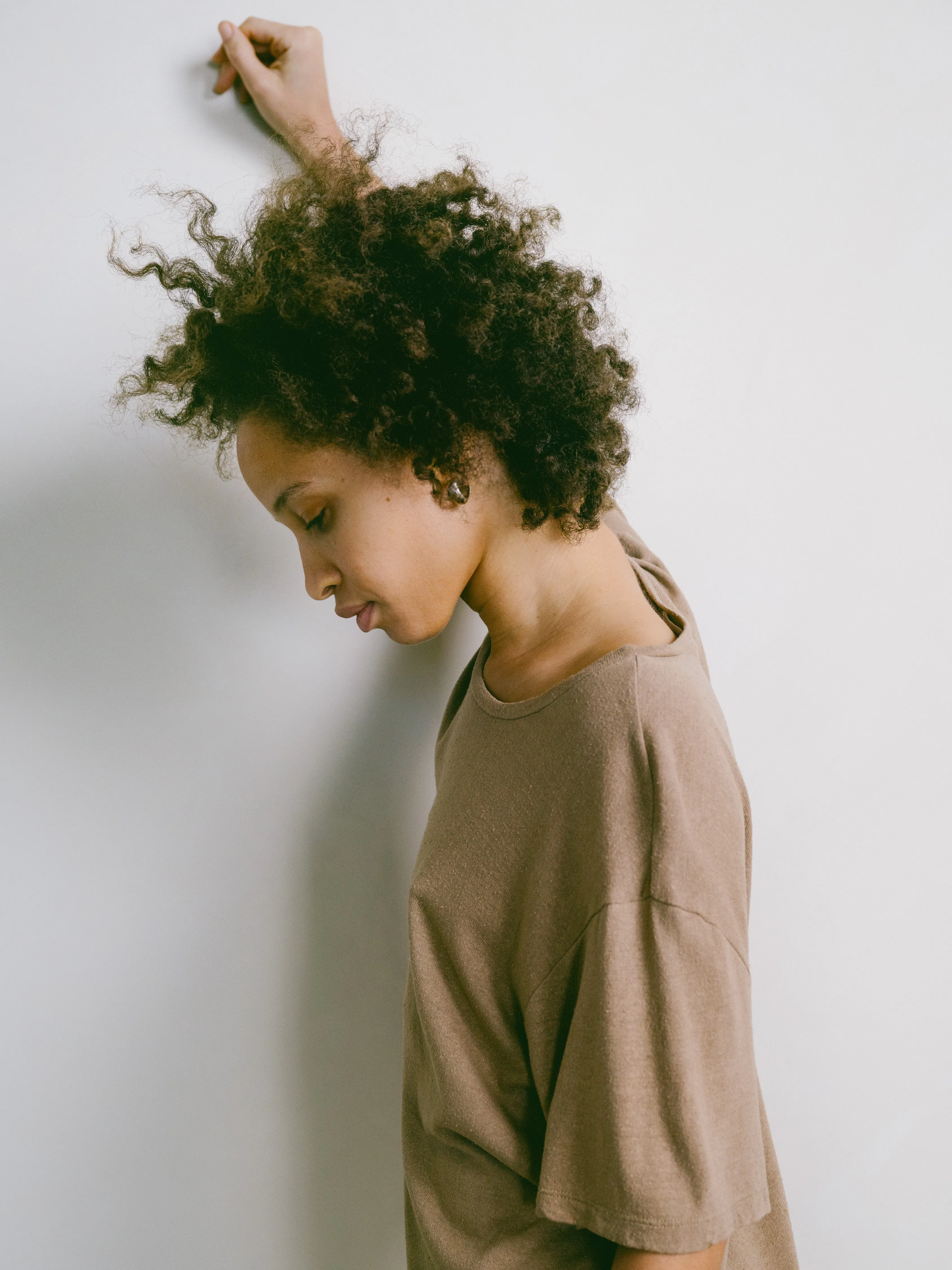 Big Tee, Regen Silk Noil Jersey, Tea sold by Ozma product image thumbnail 3