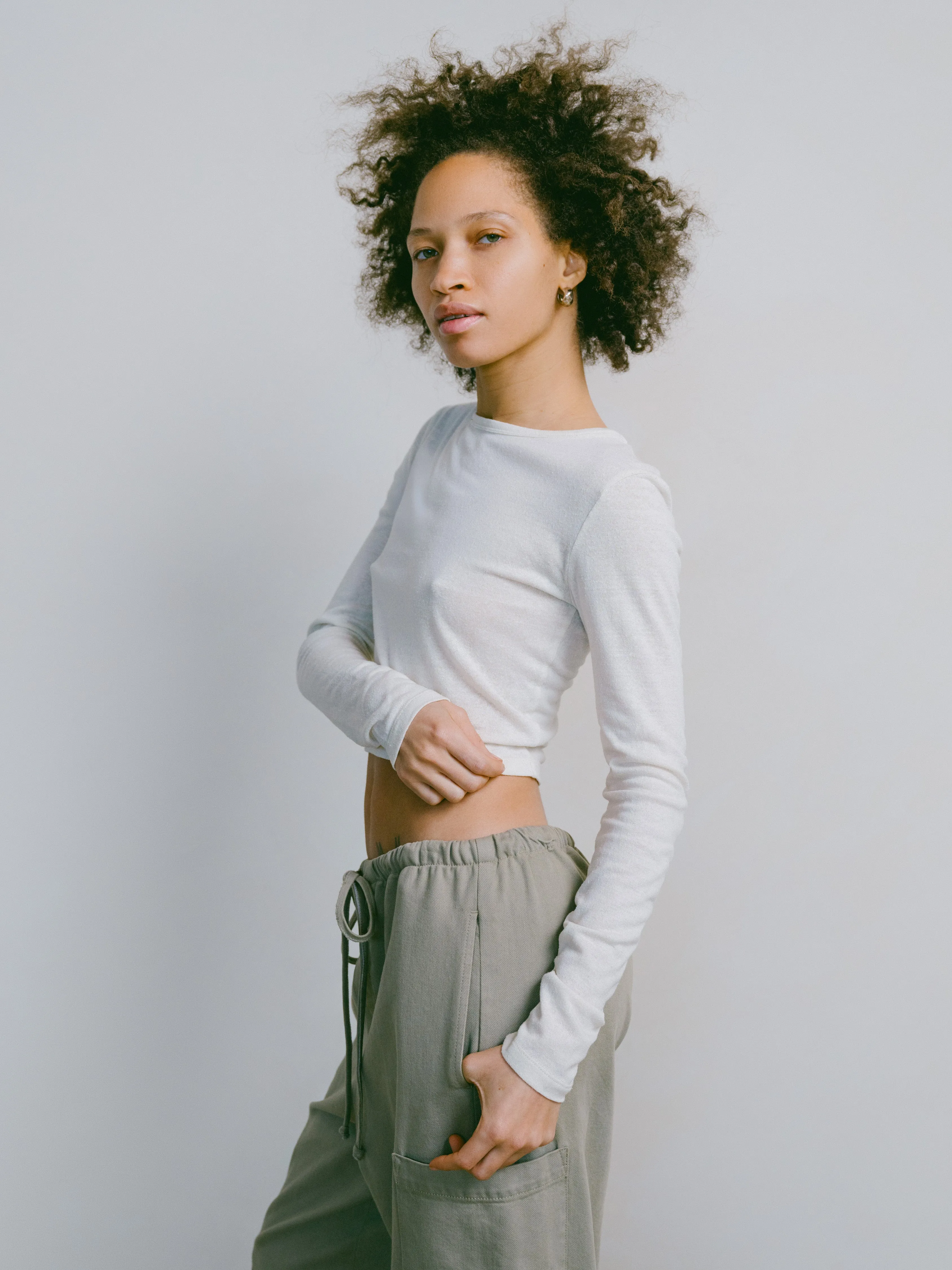 Lia Top, Regen Silk Noil Jersey, Natural sold by Ozma product image thumbnail 5