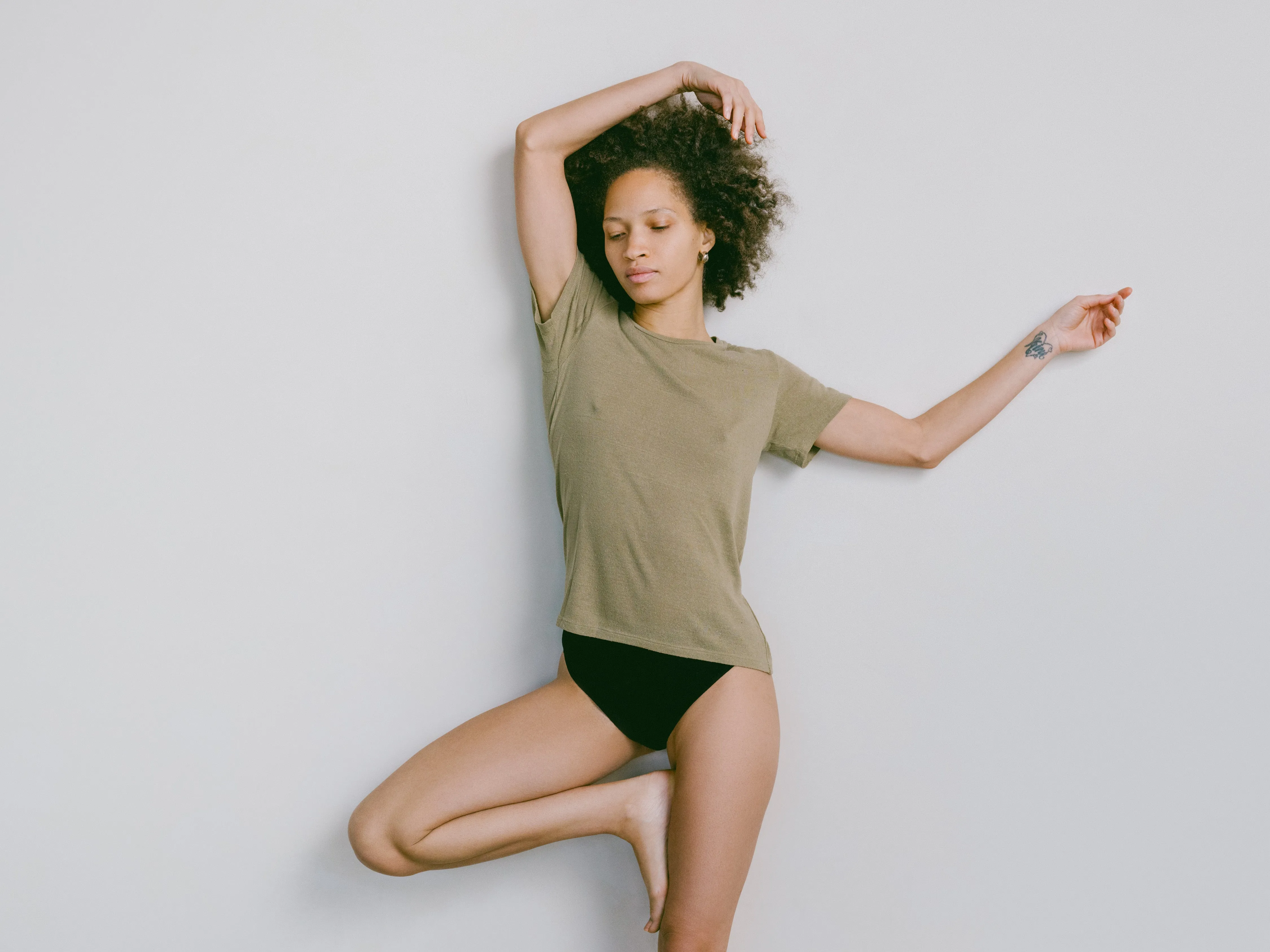 Classic Tee, Regen Silk Noil Jersey, Sage sold by Ozma product image thumbnail 3