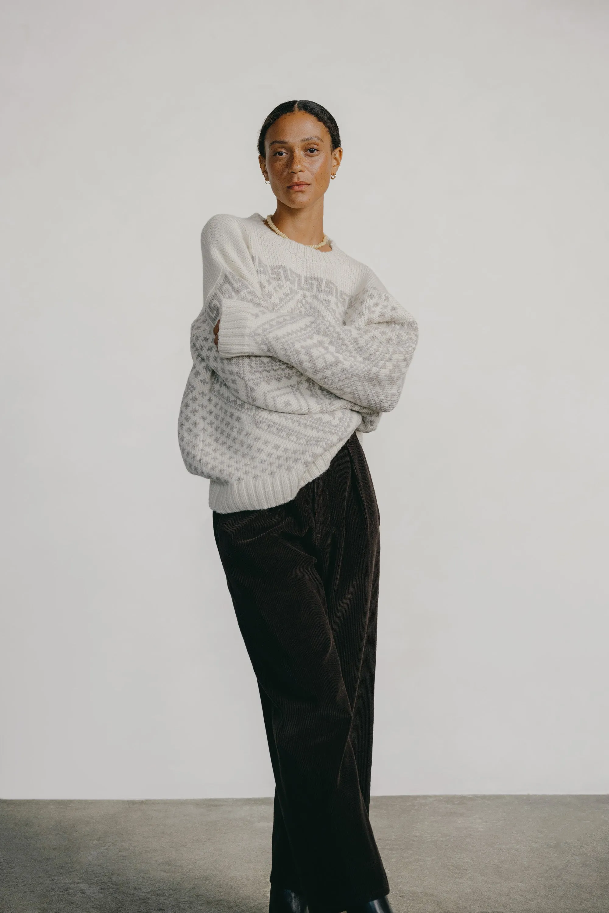 Diamond Crew, Highland Wool, Cream sold by Ozma product image thumbnail 3