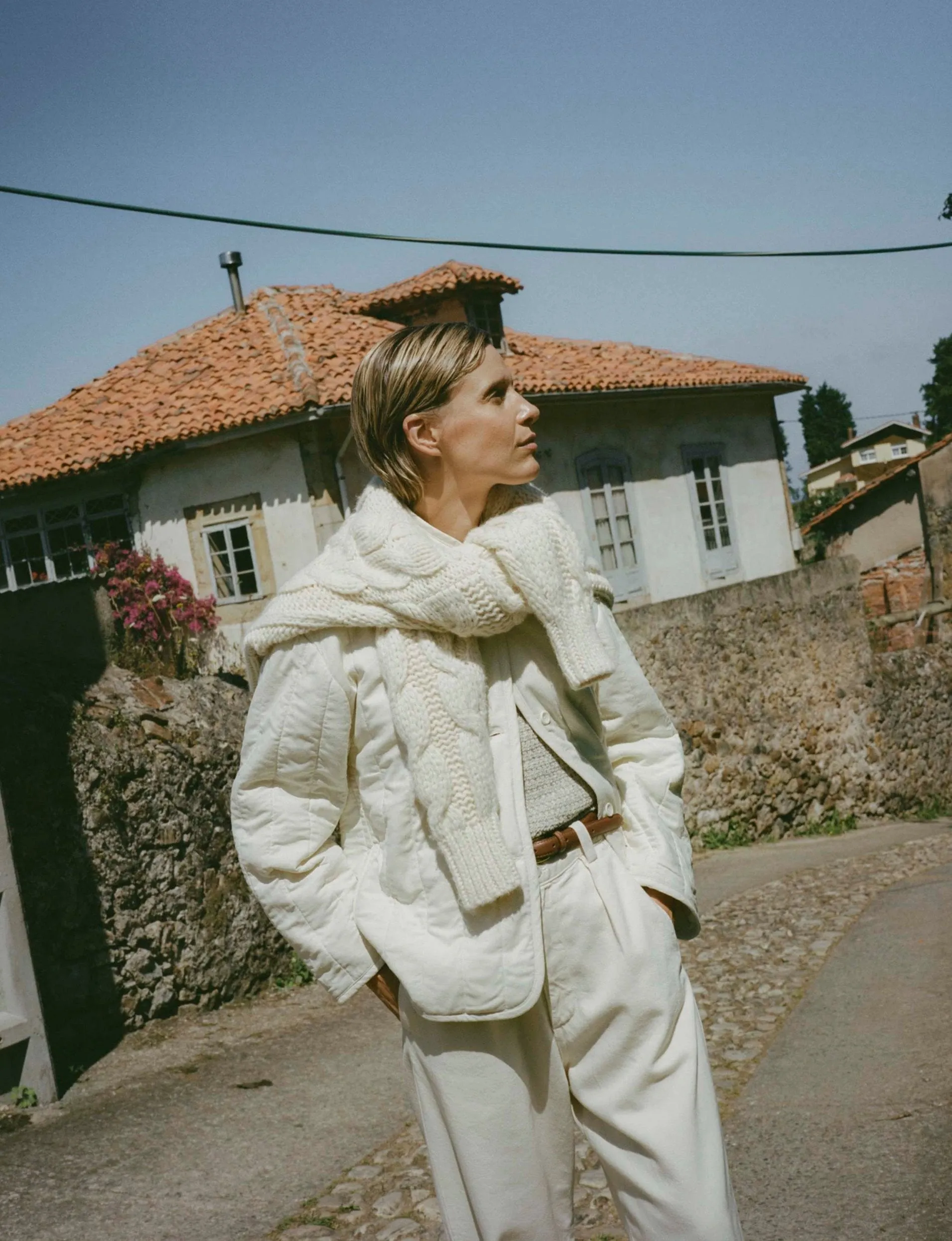 Quilted Coat, Regen Silk Noil, Natural sold by Ozma product image thumbnail 2