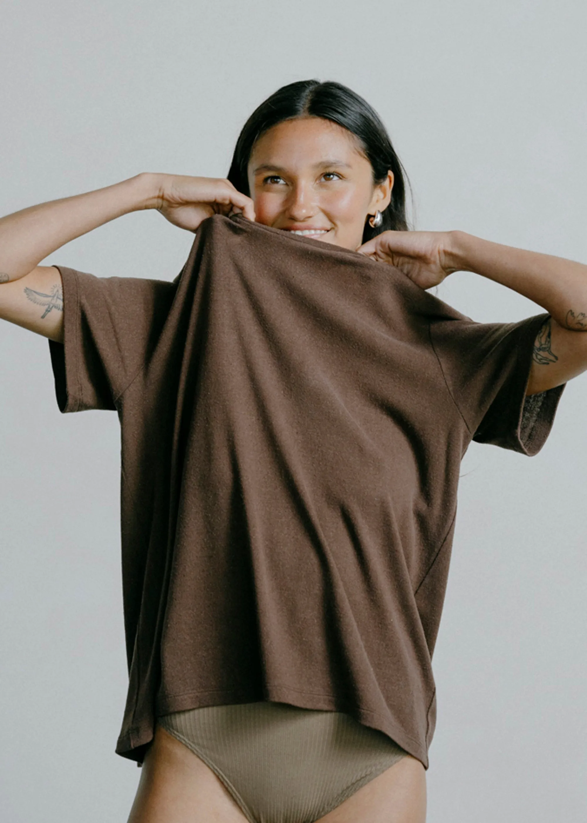 Big Tee, Regen Silk Noil Jersey, Manzanita sold by Ozma product image thumbnail 3