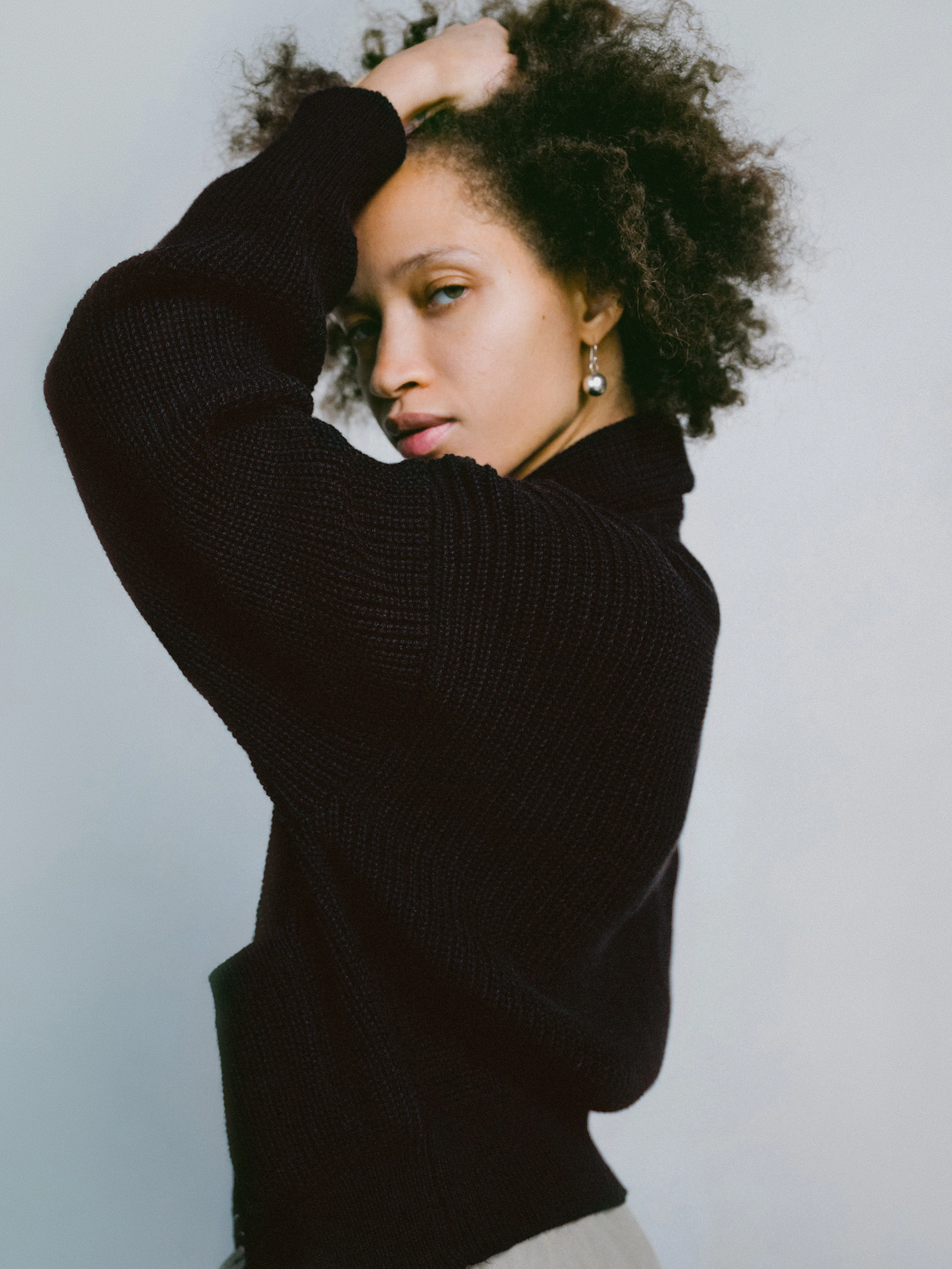 Sloan Cardigan, Organic Tanguis Cotton, Black sold by Ozma product image thumbnail 2