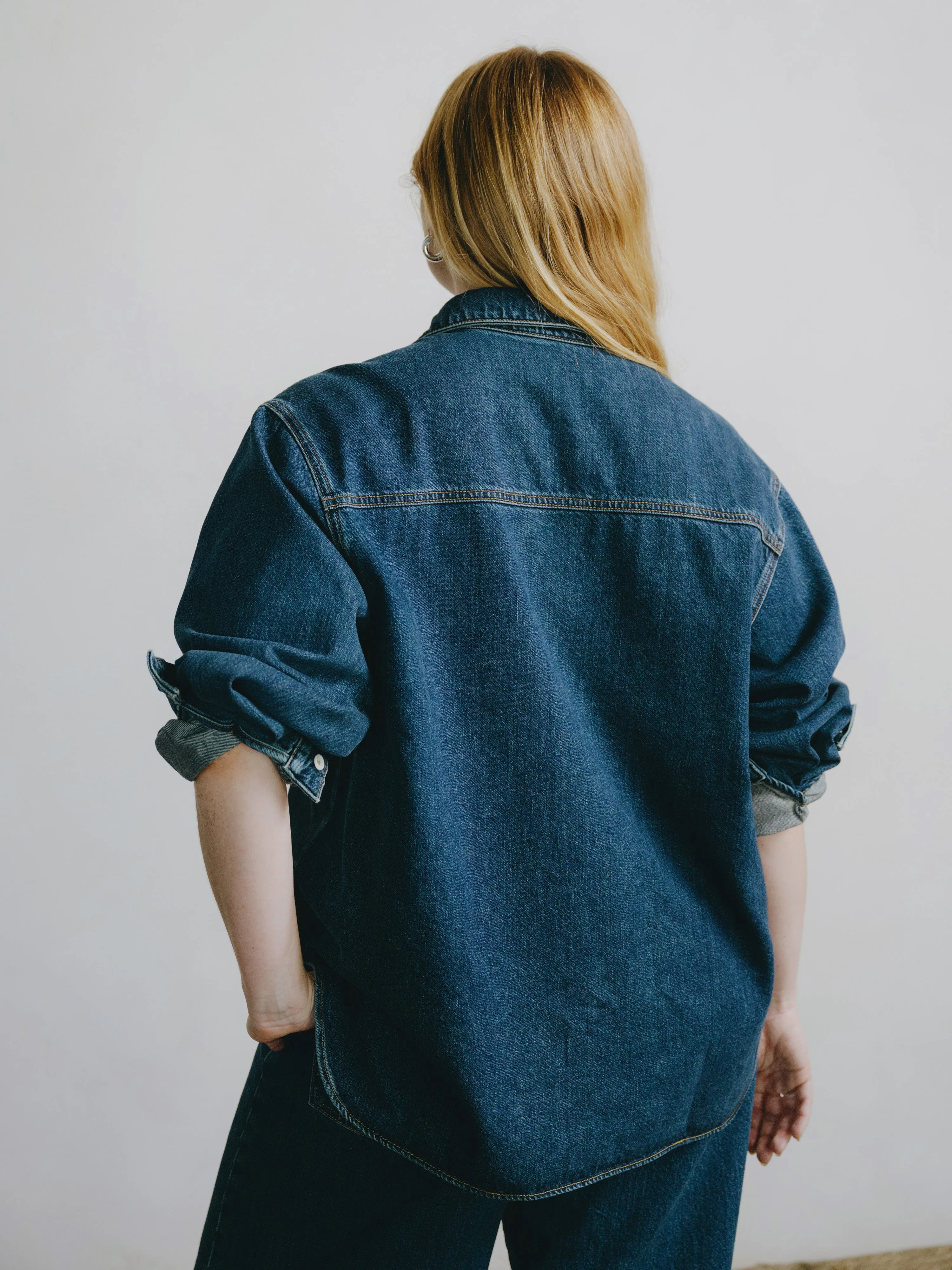 Denim Marcie Shirt, Tencel Denim, Vintage Dark sold by Ozma product image thumbnail 5