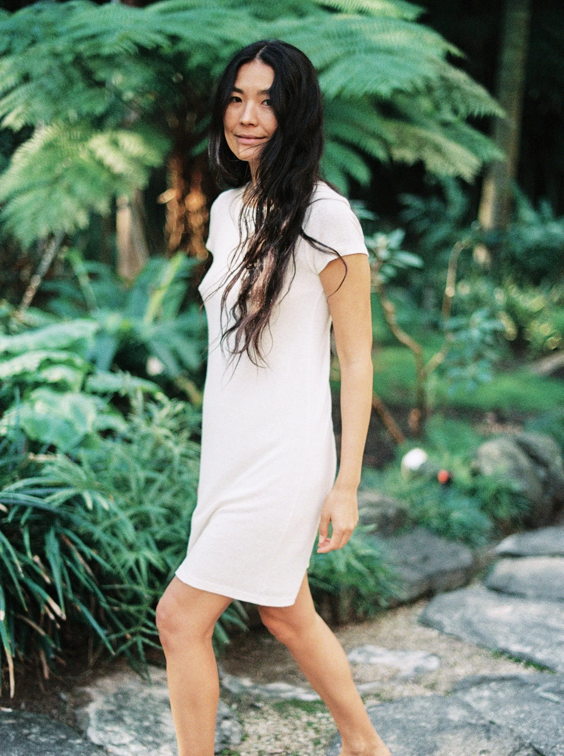 Mini Dress, Regen Silk Noil Jersey, Natural sold by Ozma product image thumbnail 3