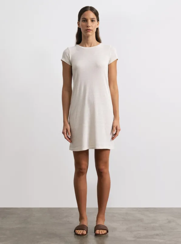 Mini Dress, Regen Silk Noil Jersey, Natural sold by Ozma