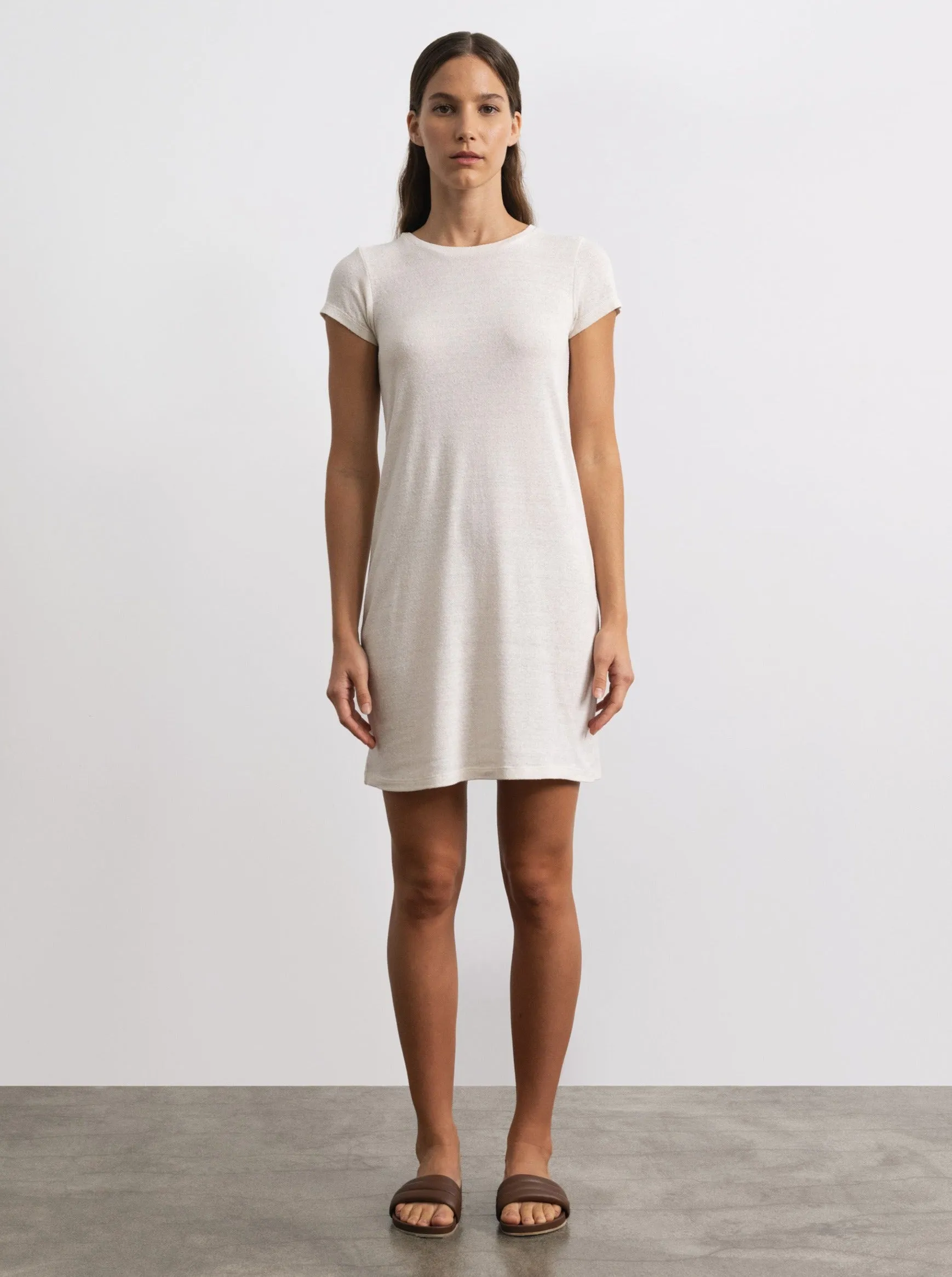 Mini Dress, Regen Silk Noil Jersey, Natural sold by Ozma