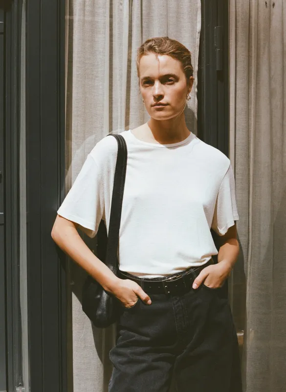 Big Tee, Regen Silk Noil Jersey, Natural made by Ozma