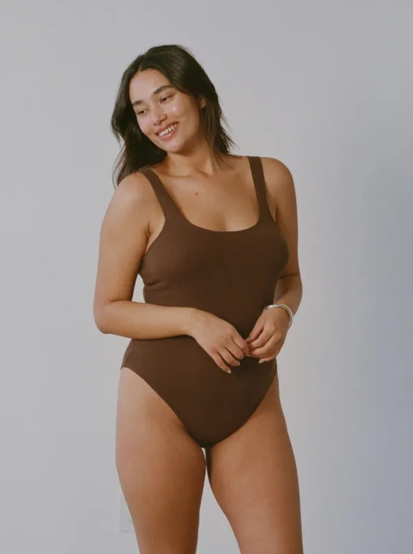 Christy Bodysuit, Regen Silk Noil Jersey, Manzanita sold by Ozma